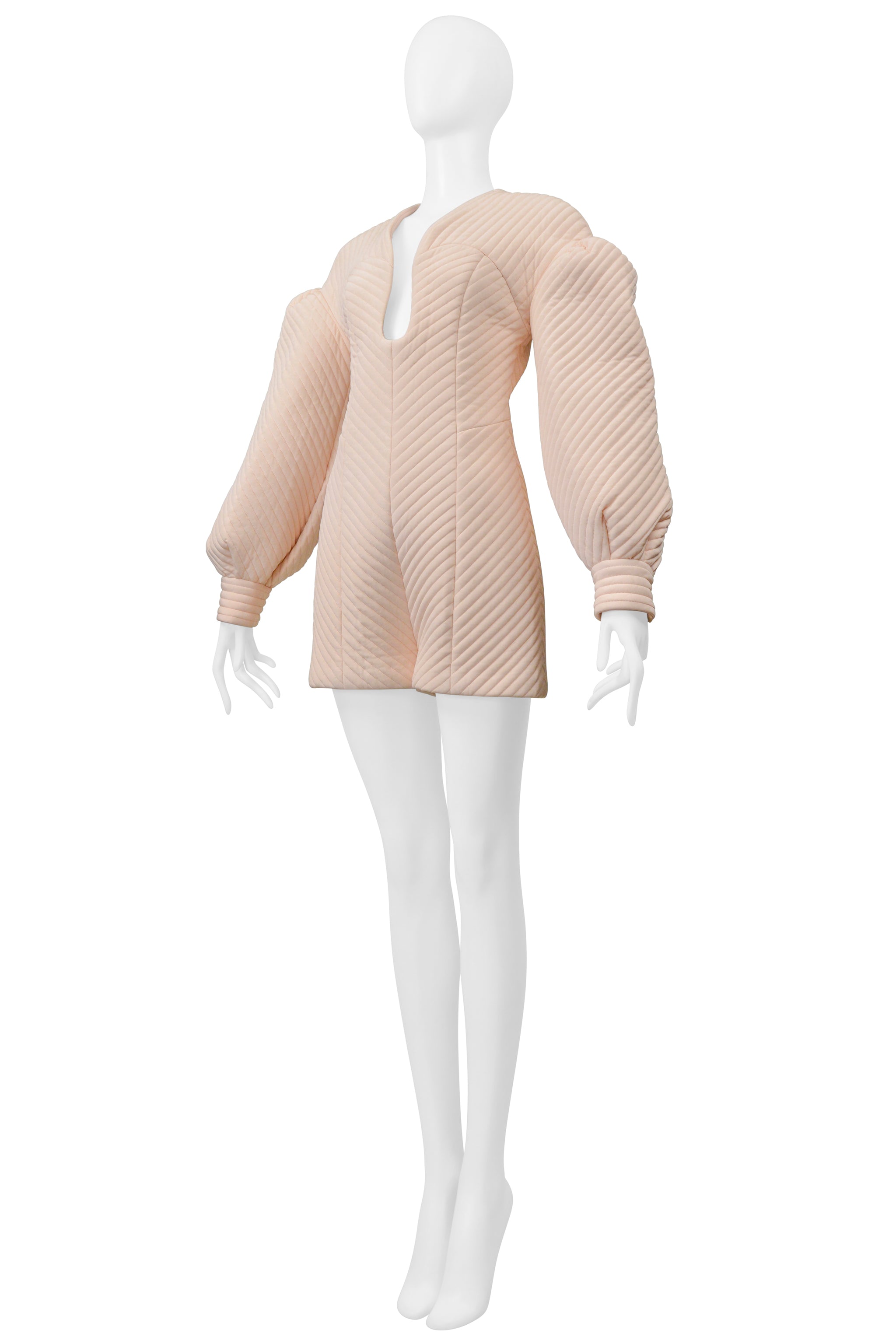 FENDI PINK PADDED ARCHITECTURAL MINI ROMPER 2020