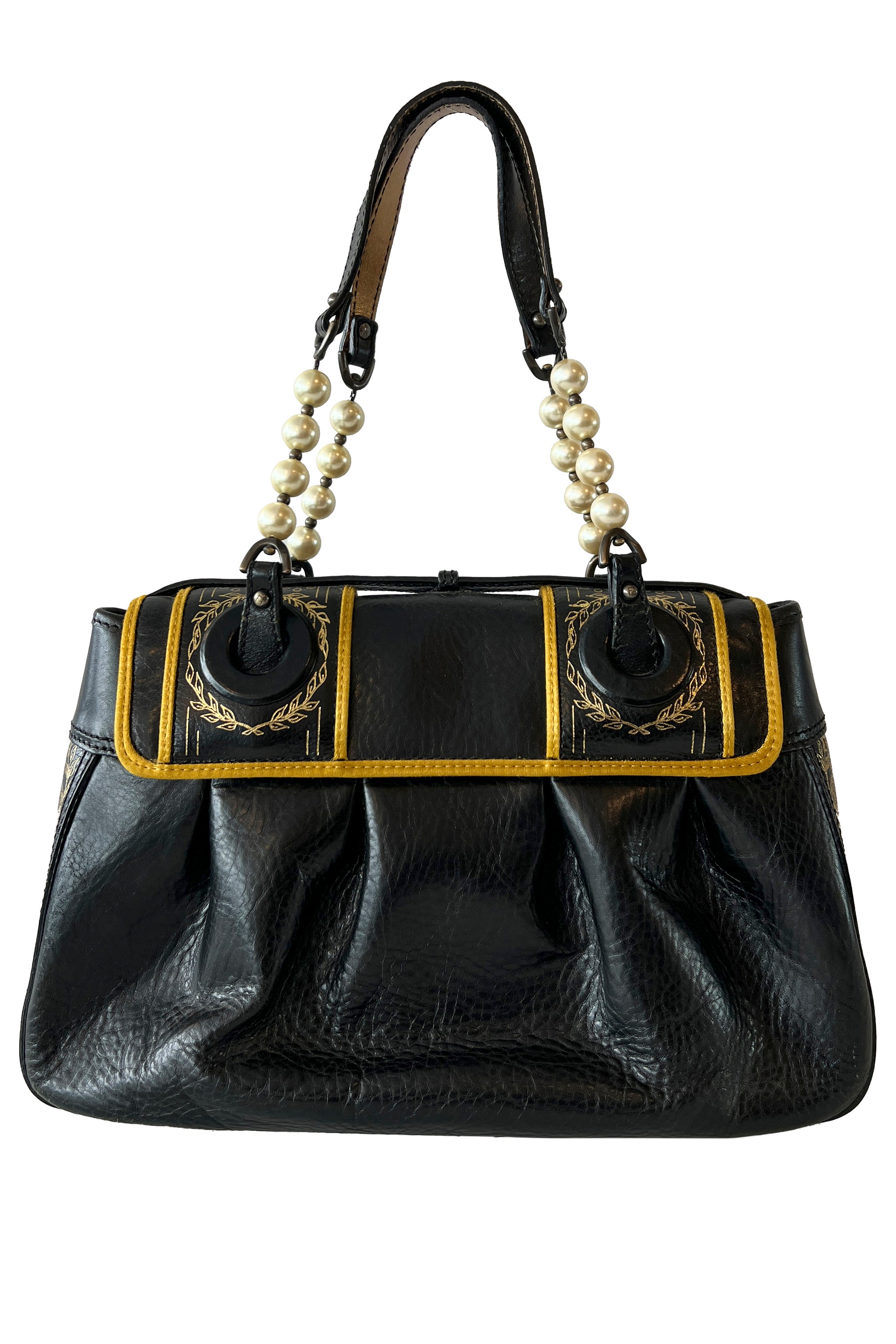 FENDI PEARL & GOLD HARDWARE "B" BAG 2006