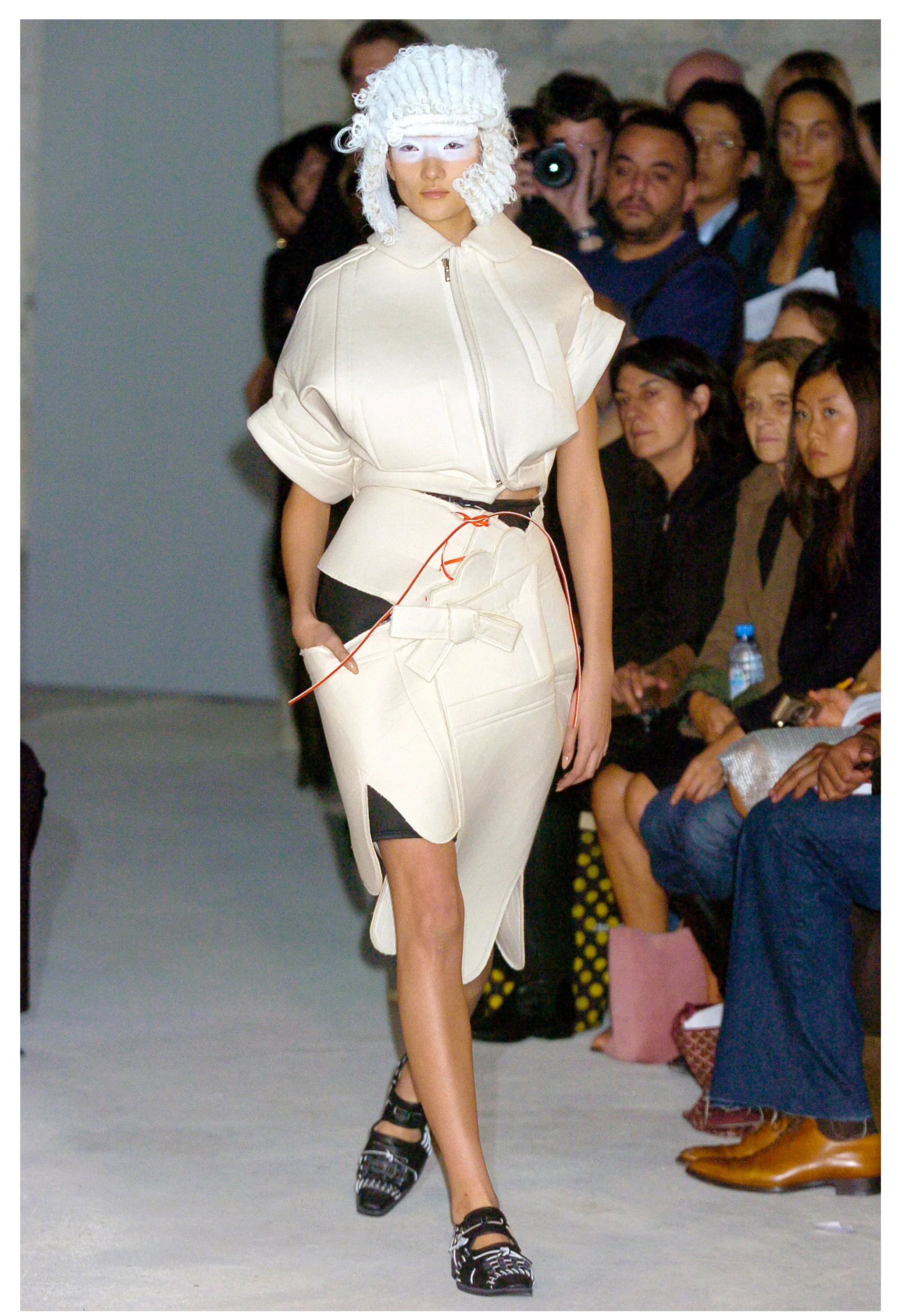 COMME DES GARÇONS GREY NEOPRENE RUBBER SCULPTURAL JACKET 2005