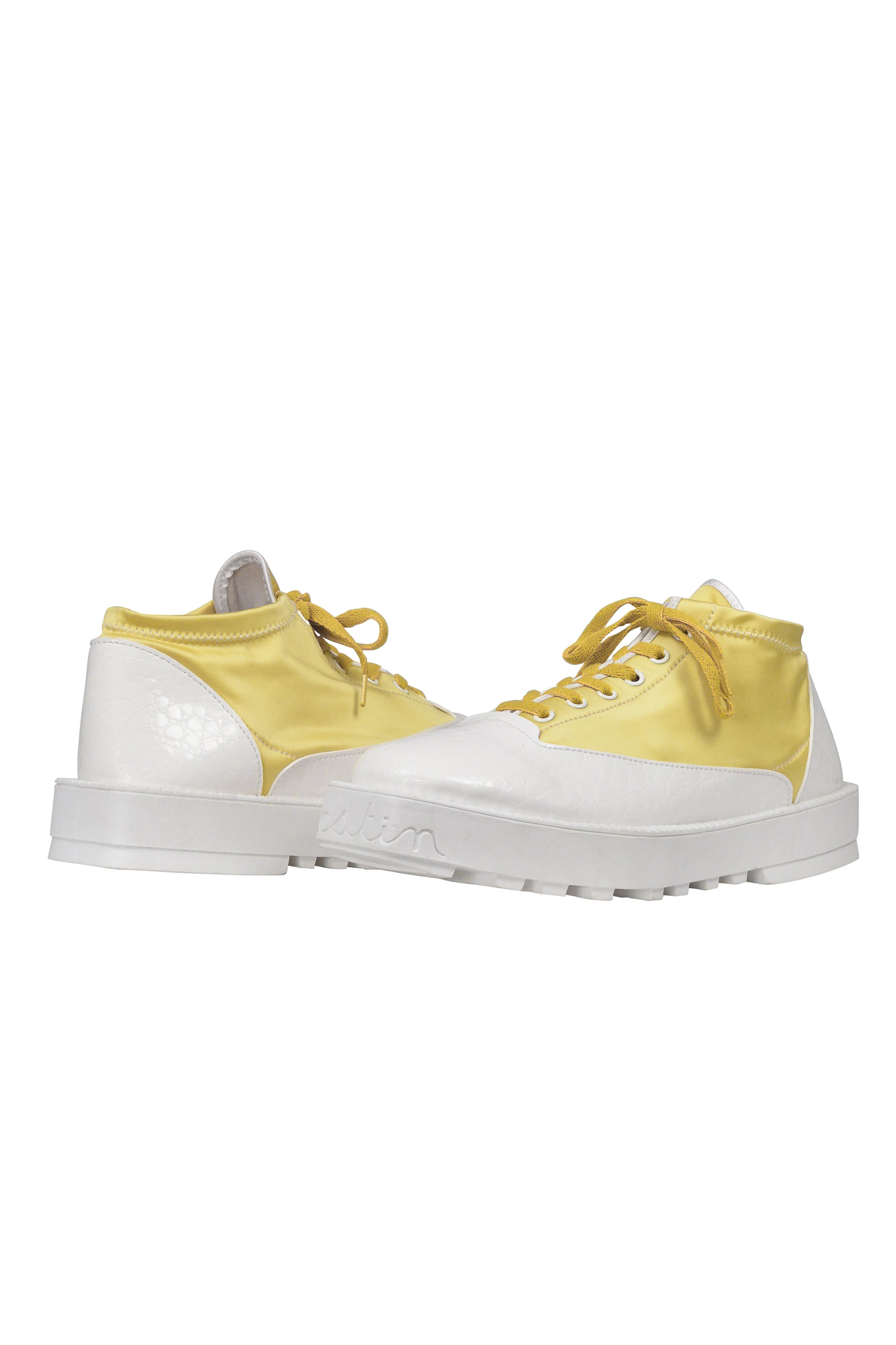 GHOSTIN BY PIERRE GIROD YELLOW AND WHITE TRAINERS