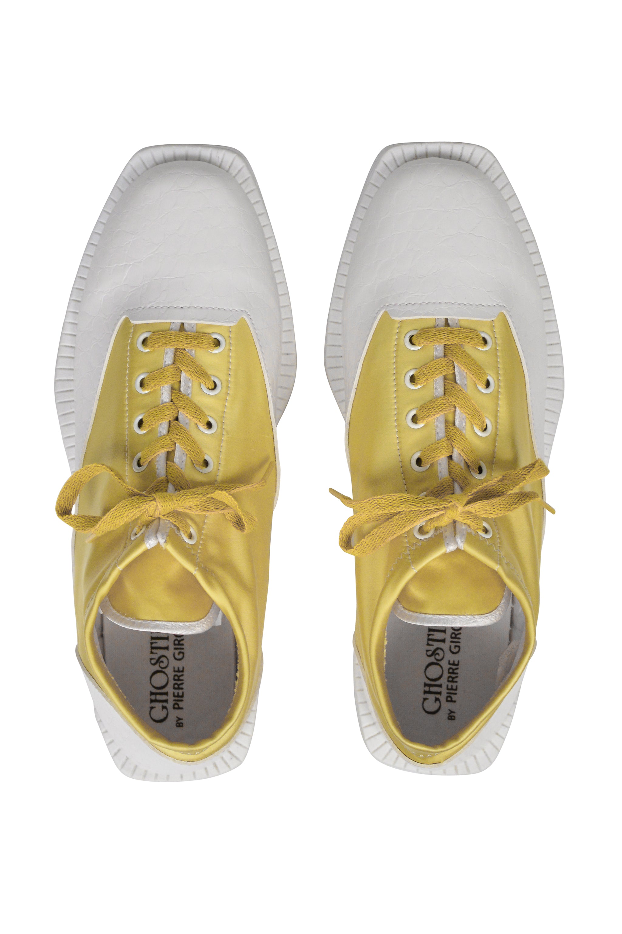 GHOSTIN BY PIERRE GIROD YELLOW AND WHITE TRAINERS