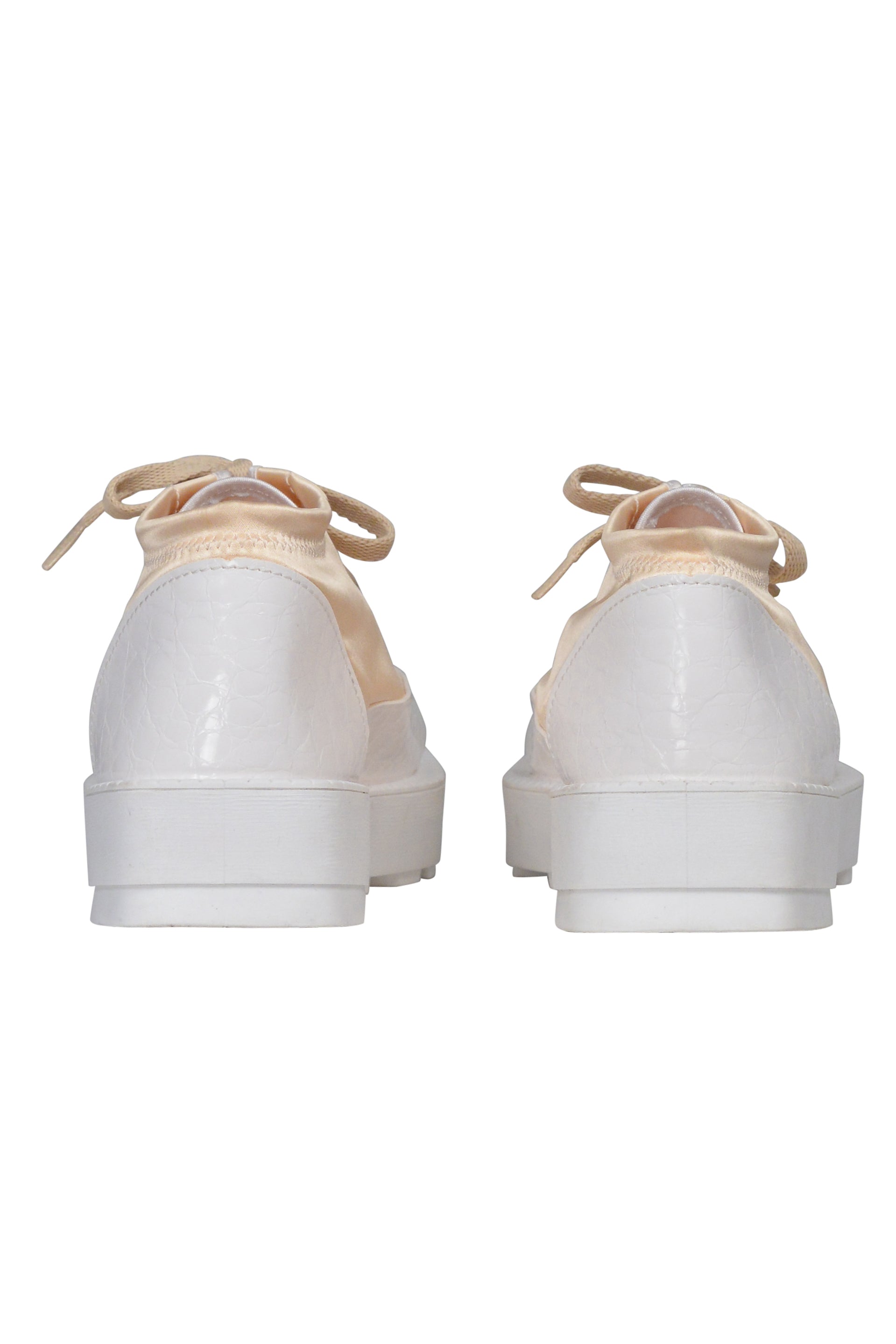 GHOSTIN BY PIERRE GIROD GOLD AND WHITE SNEAKERS