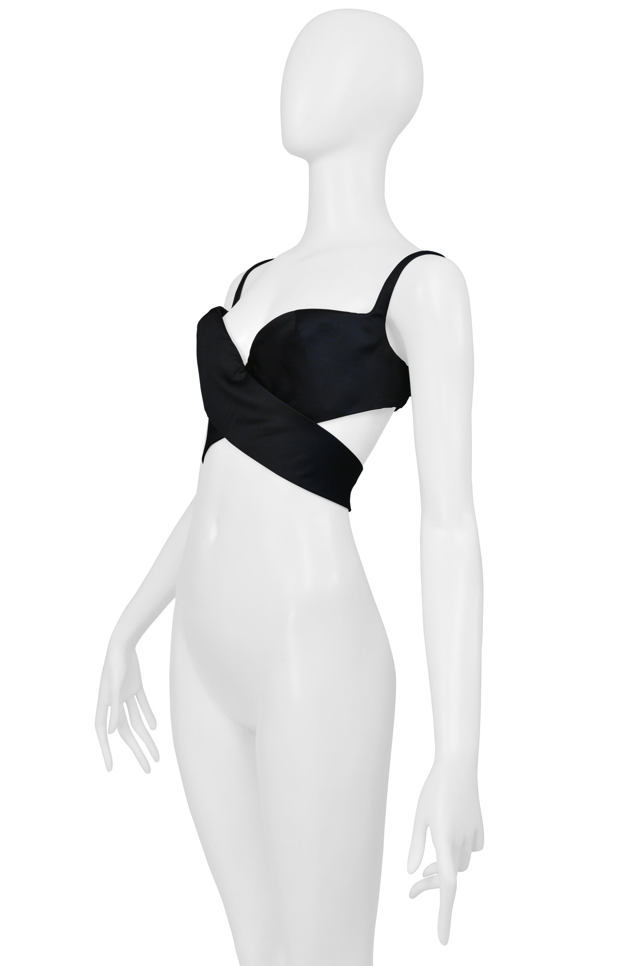 GUCCI BY TOM FORD BLACK SATIN WRAP BRA 2001