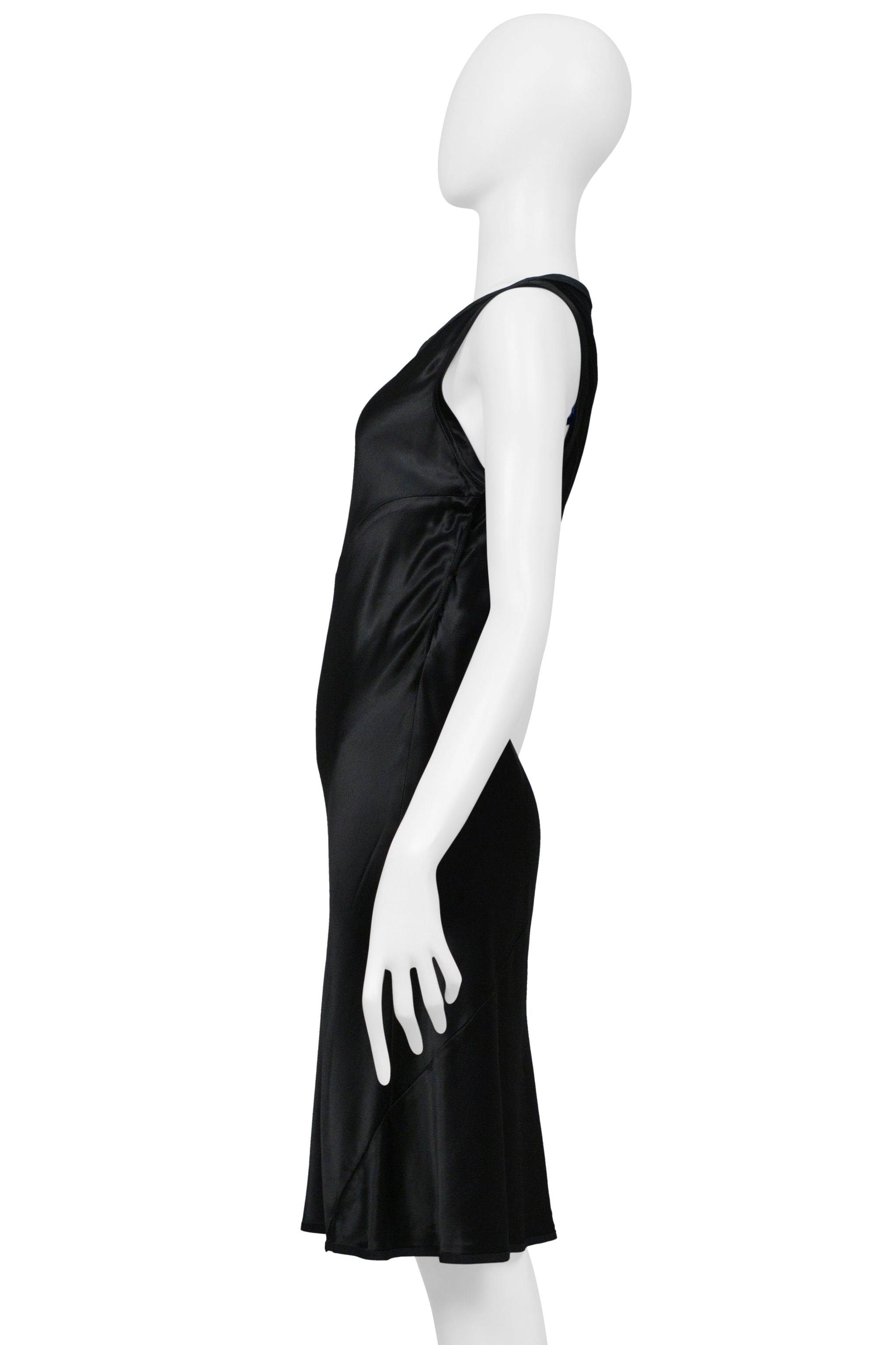 HELMUT LANG BLACK SILK TANK DRESS