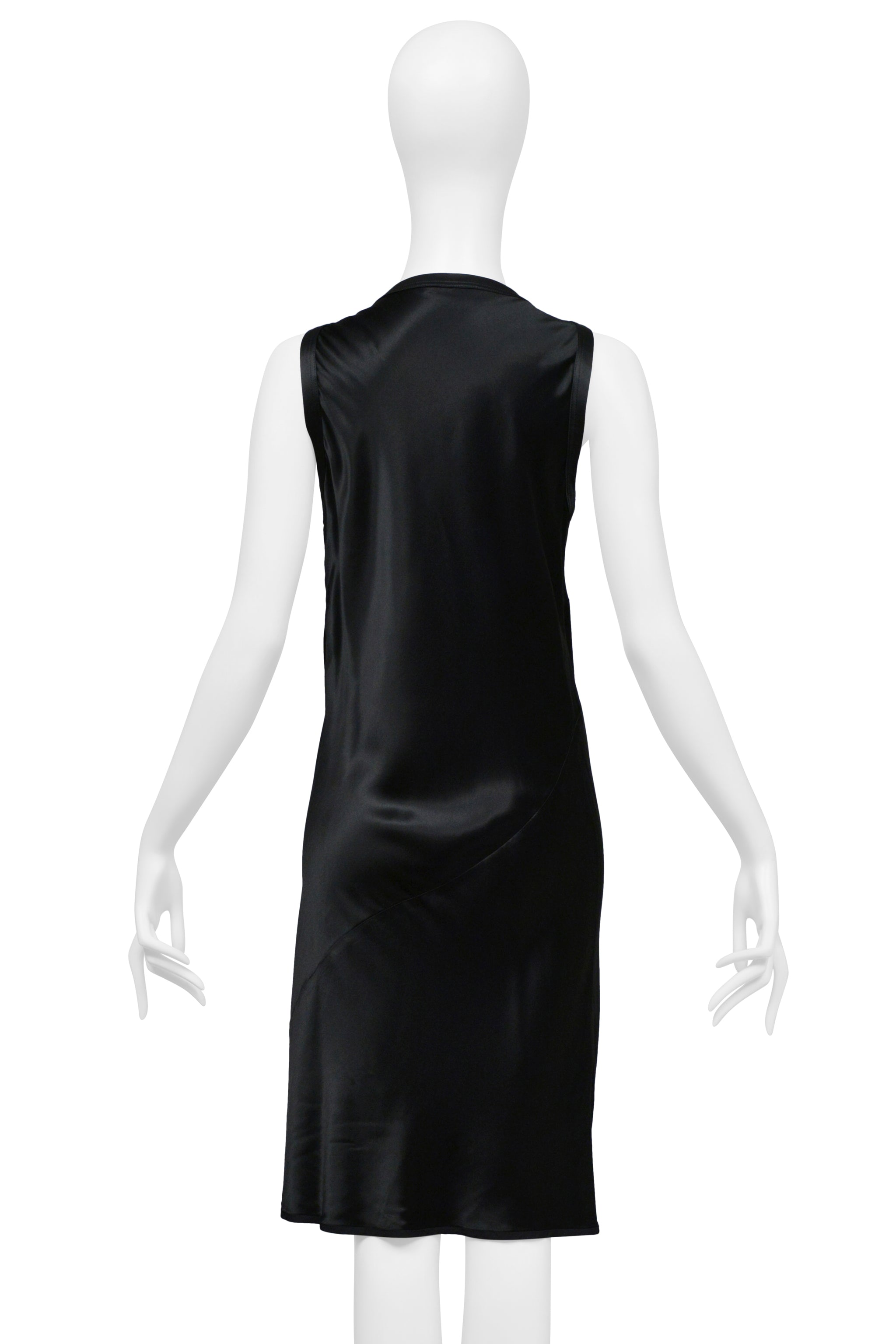 HELMUT LANG BLACK SILK TANK DRESS