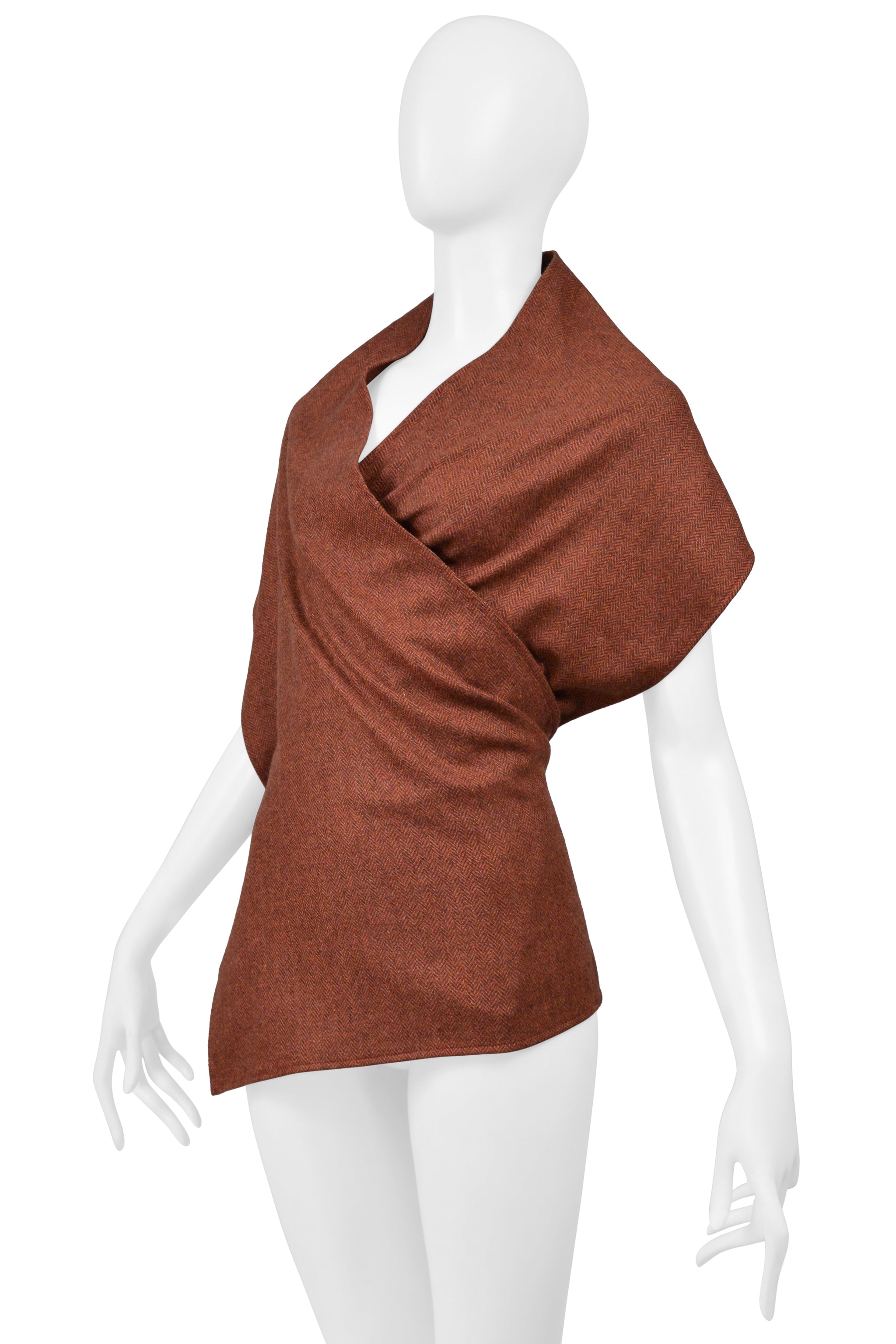 HOVMAN BURGUNDY WOOL WRAP TOP 2002