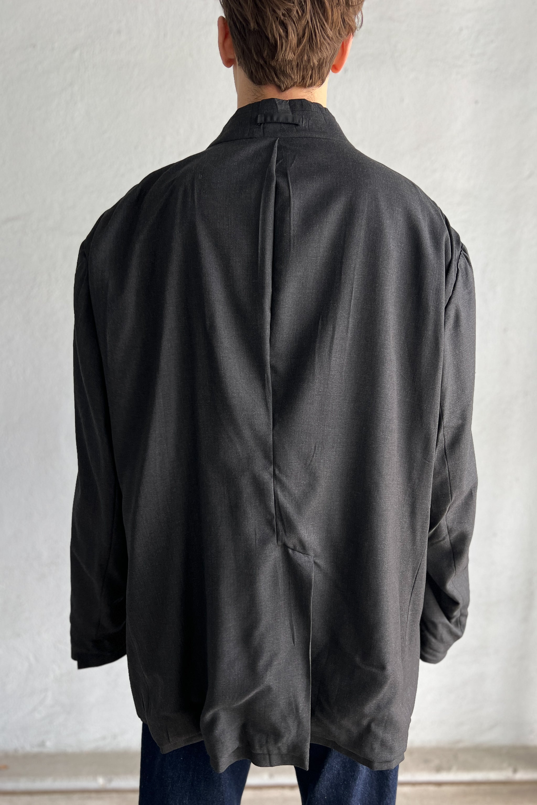 MAISON MARTIN MARGIELA OVERSIZED GREY BLUE SUITING JACKET AW 2000