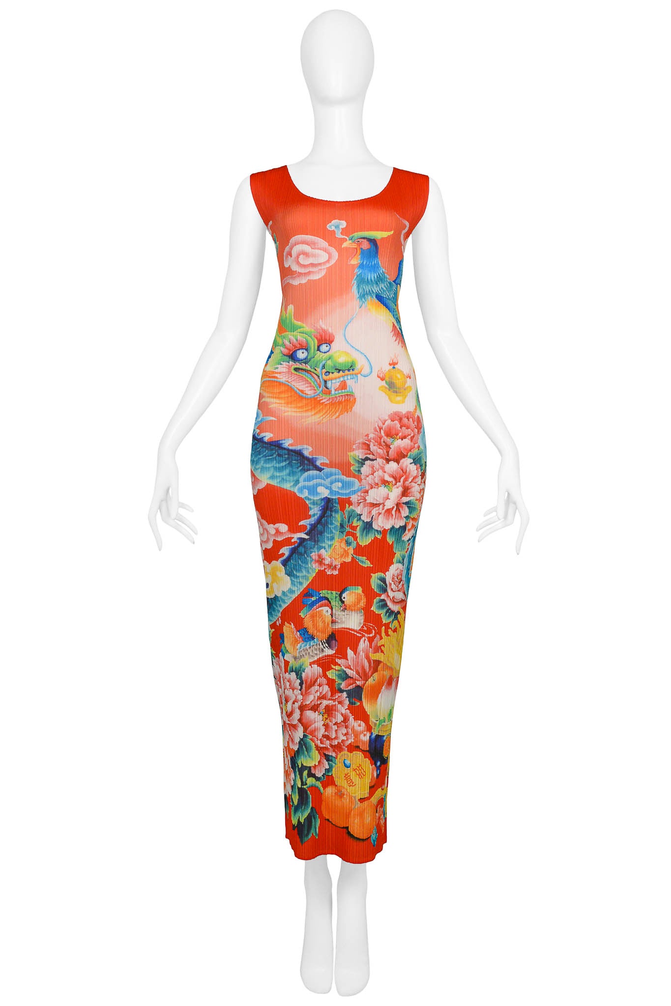 ISSEY MIYAKE ICONIC PLEATS PLEASE DRAGON DRESS 1990s