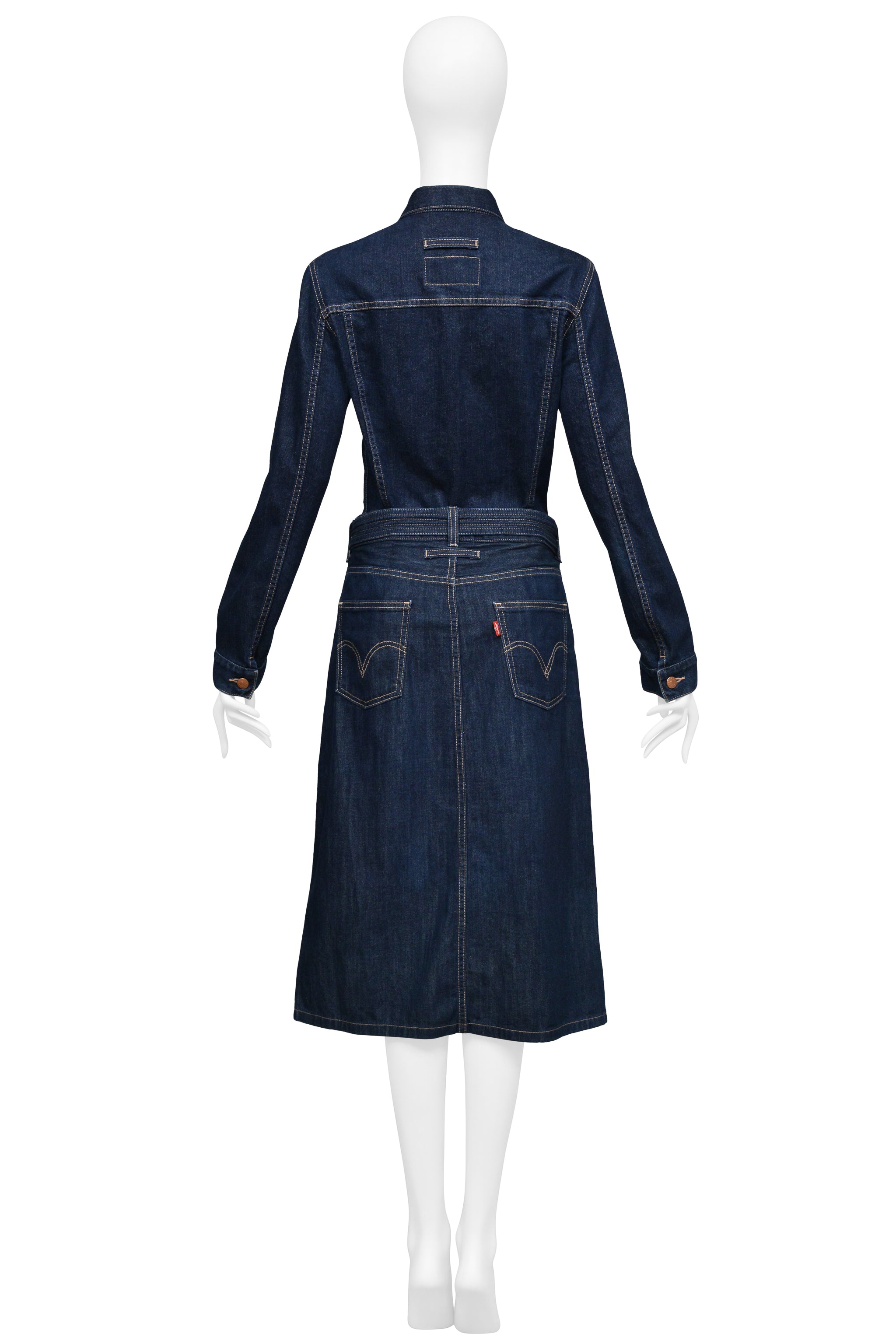 JEAN PAUL GAULTIER 2010 DENIM JACKET AND SKIRT ENSEMBLE