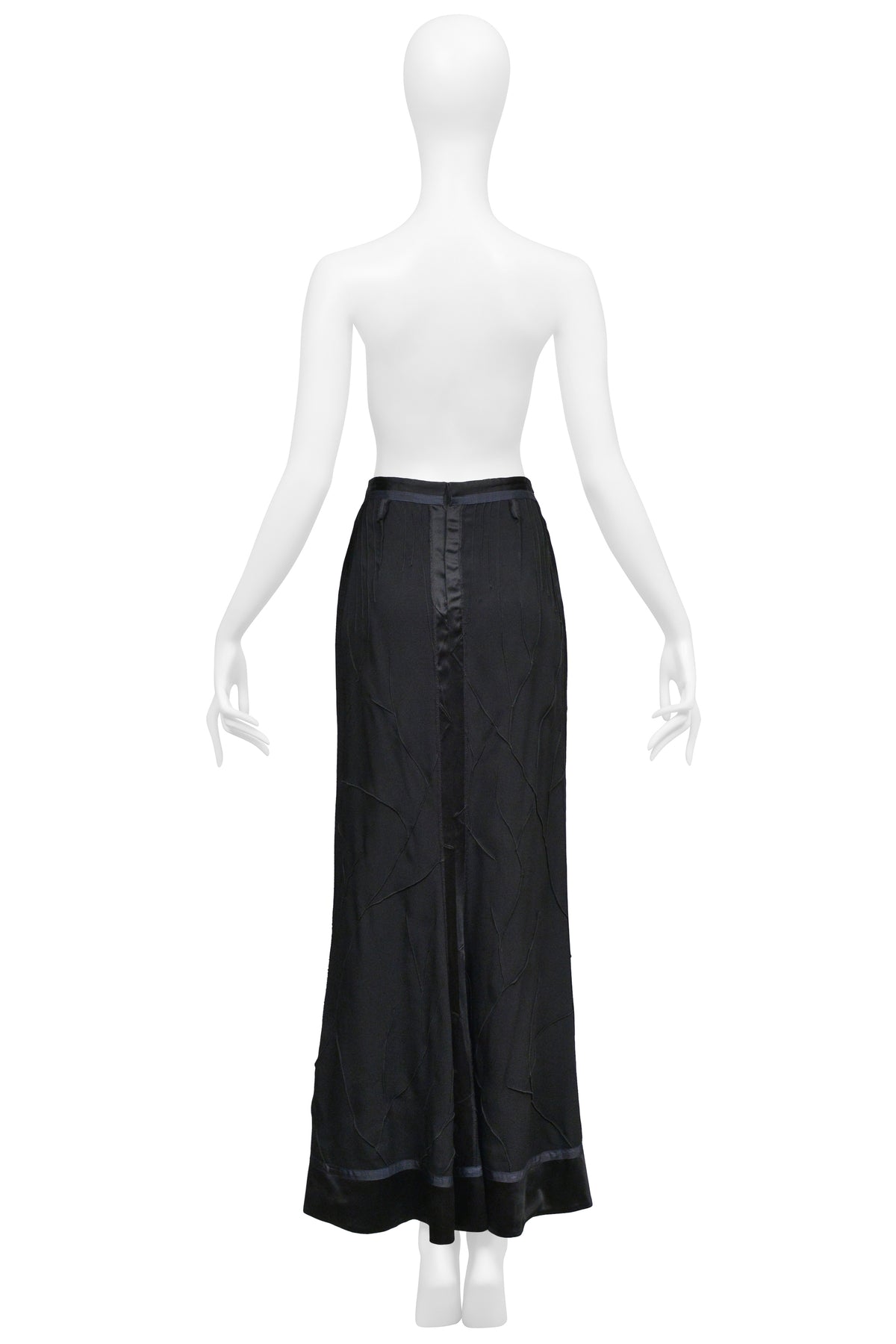 JEAN PAUL GAULTIER HIGH WAISTED BLACK SATIN SKIRT