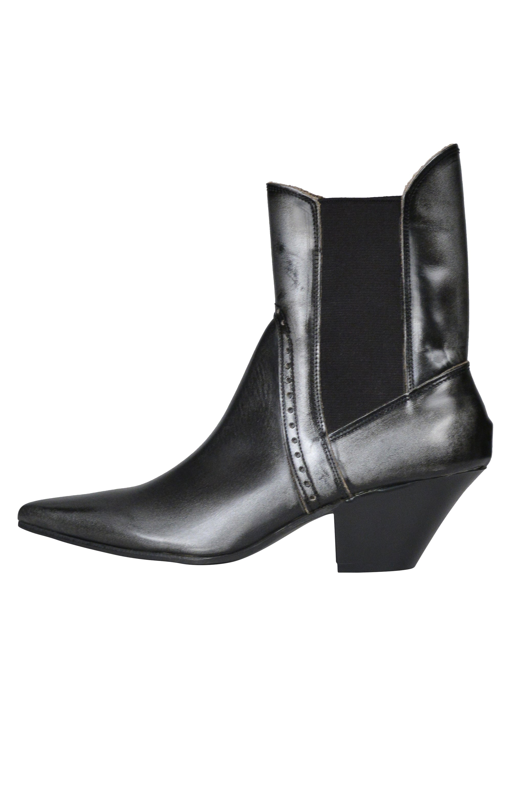 JOHN FLUEVOG GUNMETAL CHELSEA BOOTS