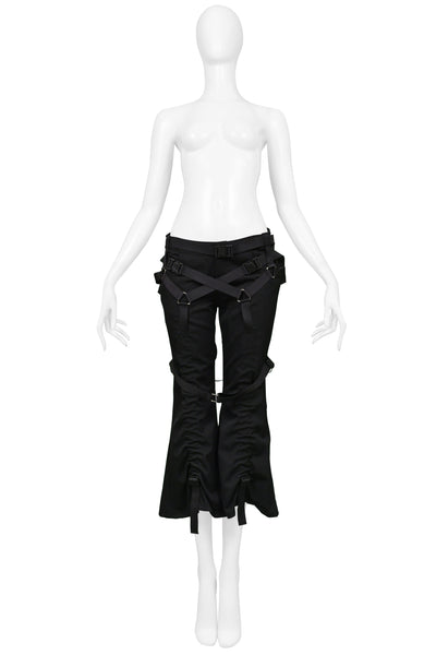 JUNYA WATANABE FOR COMME DES GARCONS BLACK WRAP PARACHUTE PANTS 2003