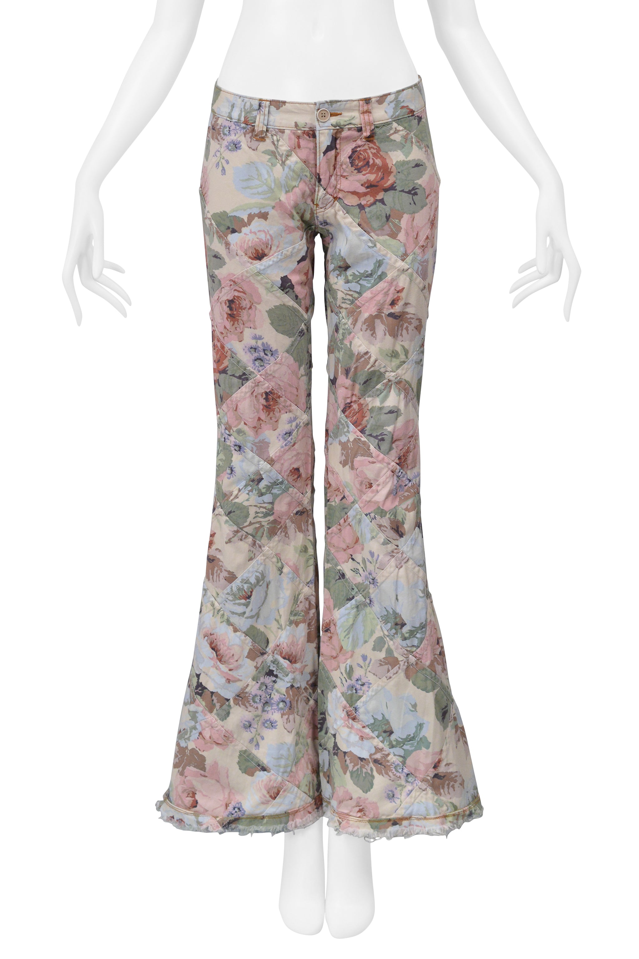 JUNYA WATANABE BELL BOTTOM FLORAL PANTS 2001-02