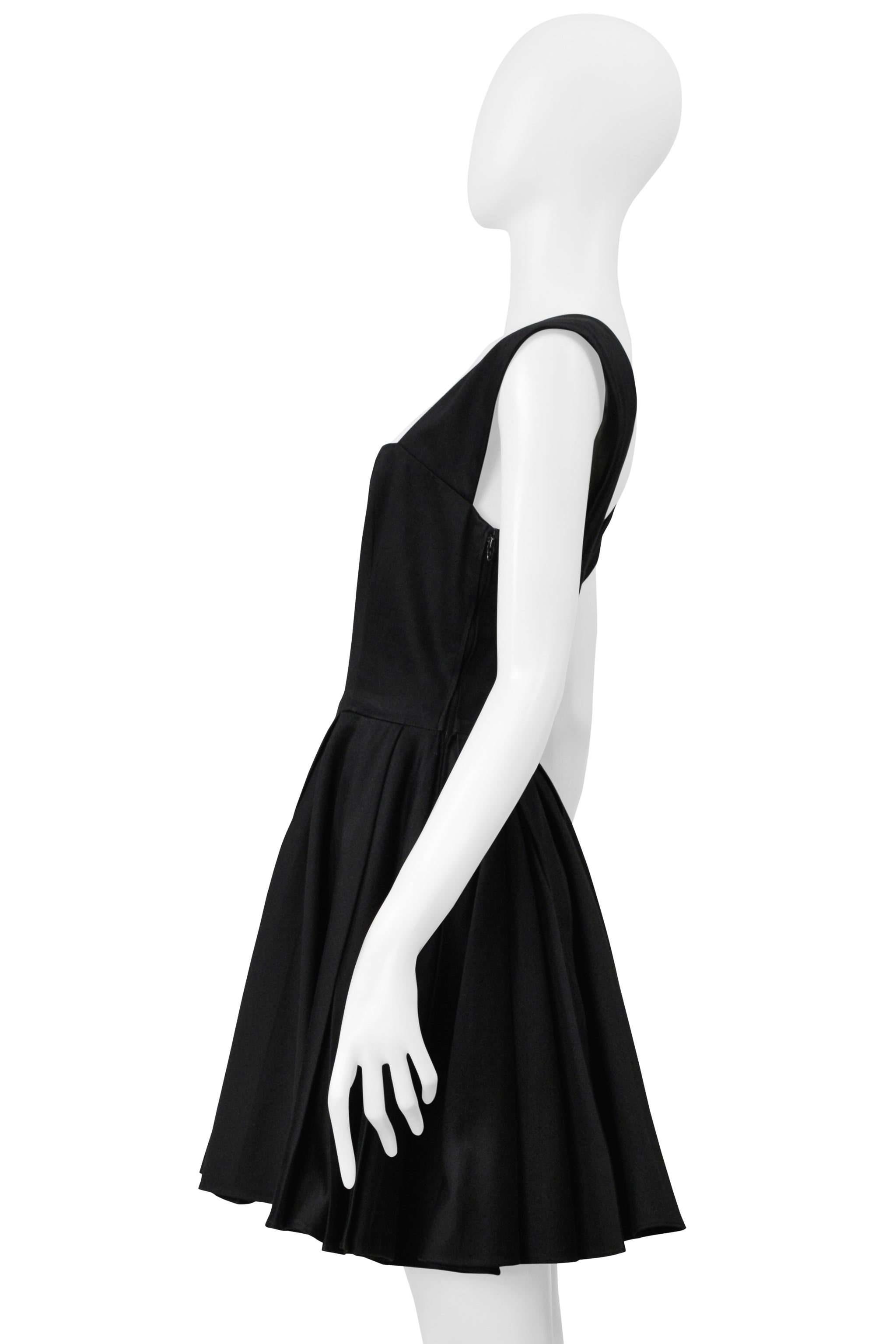 CHRISTIAN LACROIX BLACK COTTON MINI DRESS