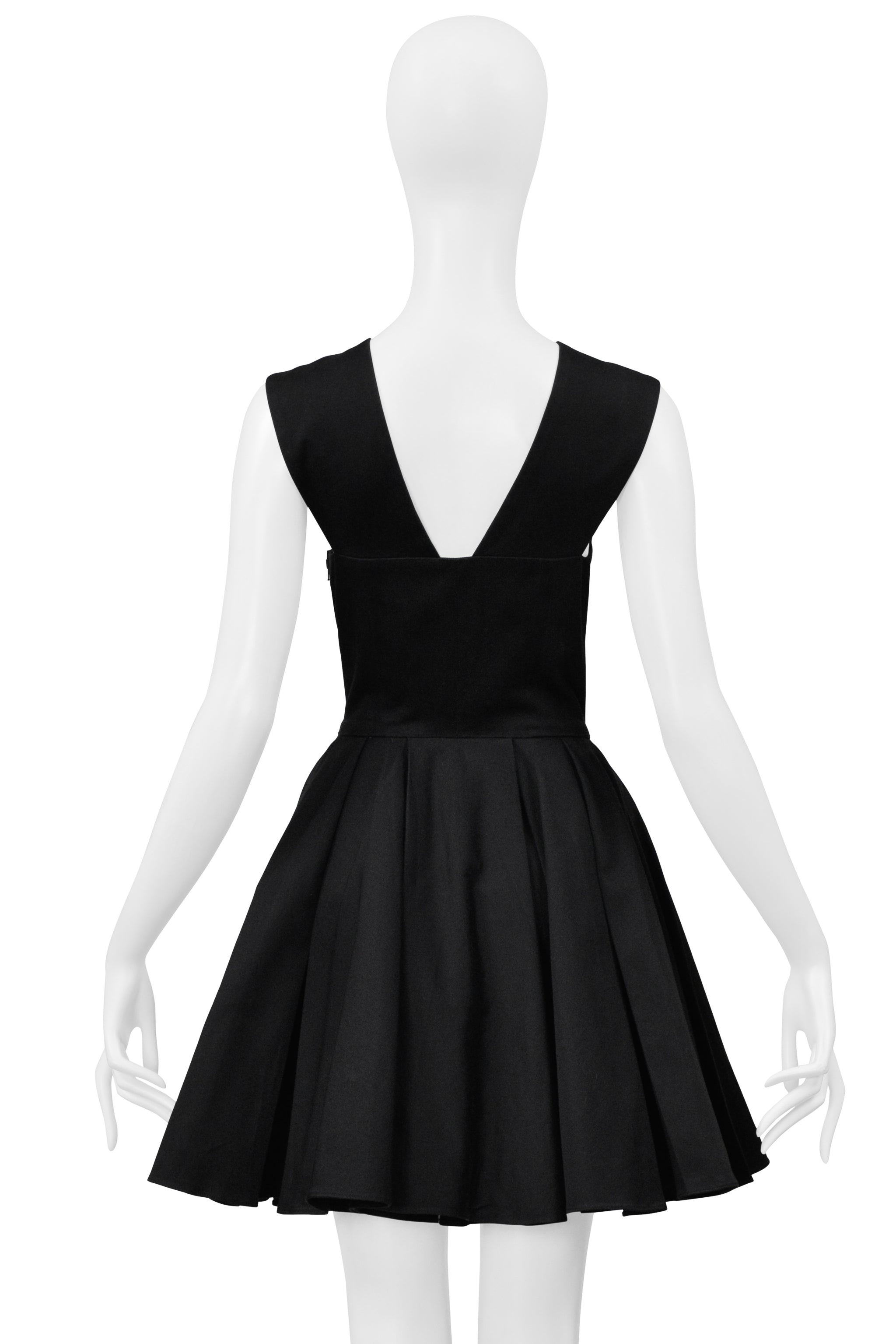 CHRISTIAN LACROIX BLACK COTTON MINI DRESS