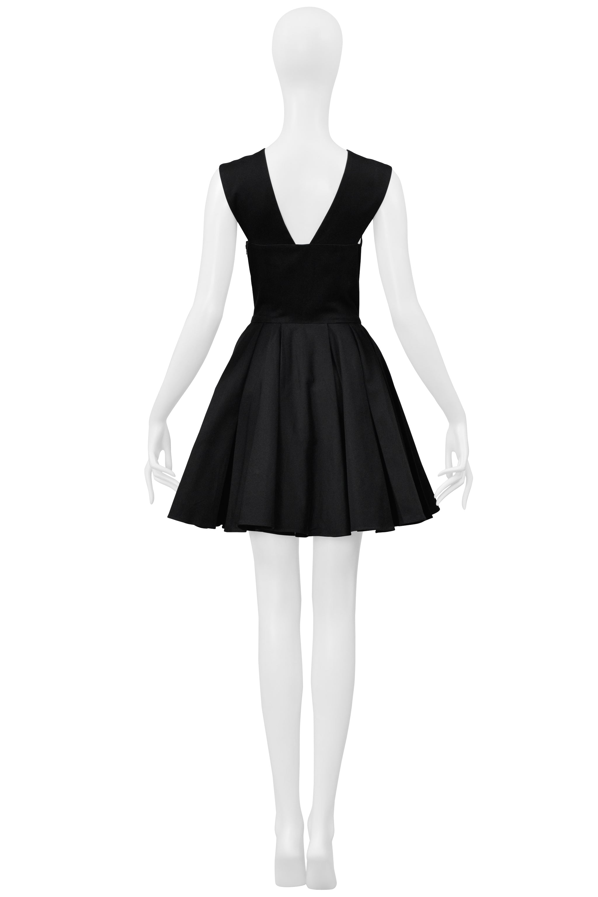 CHRISTIAN LACROIX BLACK COTTON MINI DRESS