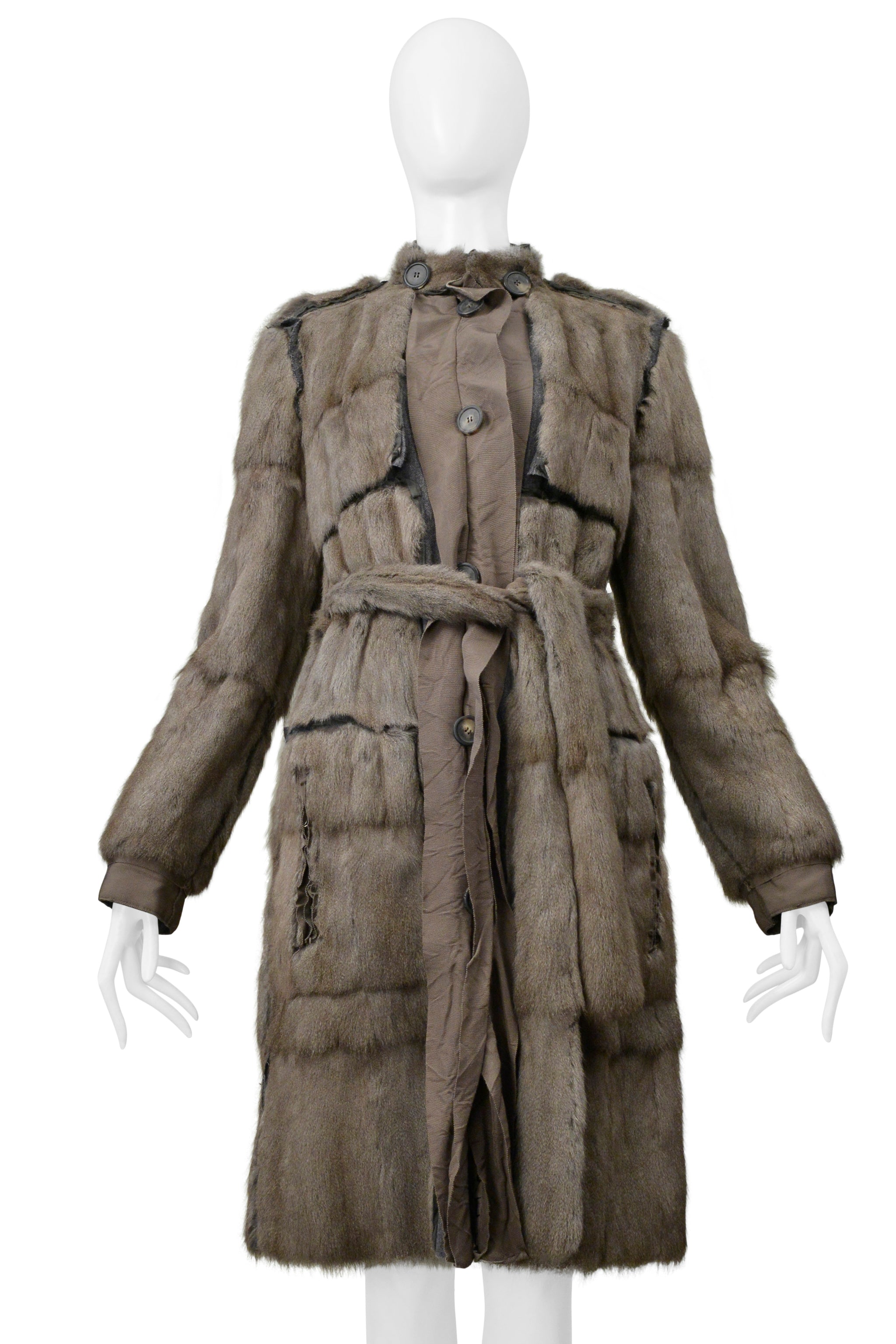 LANVIN BY ALBER ELBAZ GREY SQUIRREL FUR COAT 2011