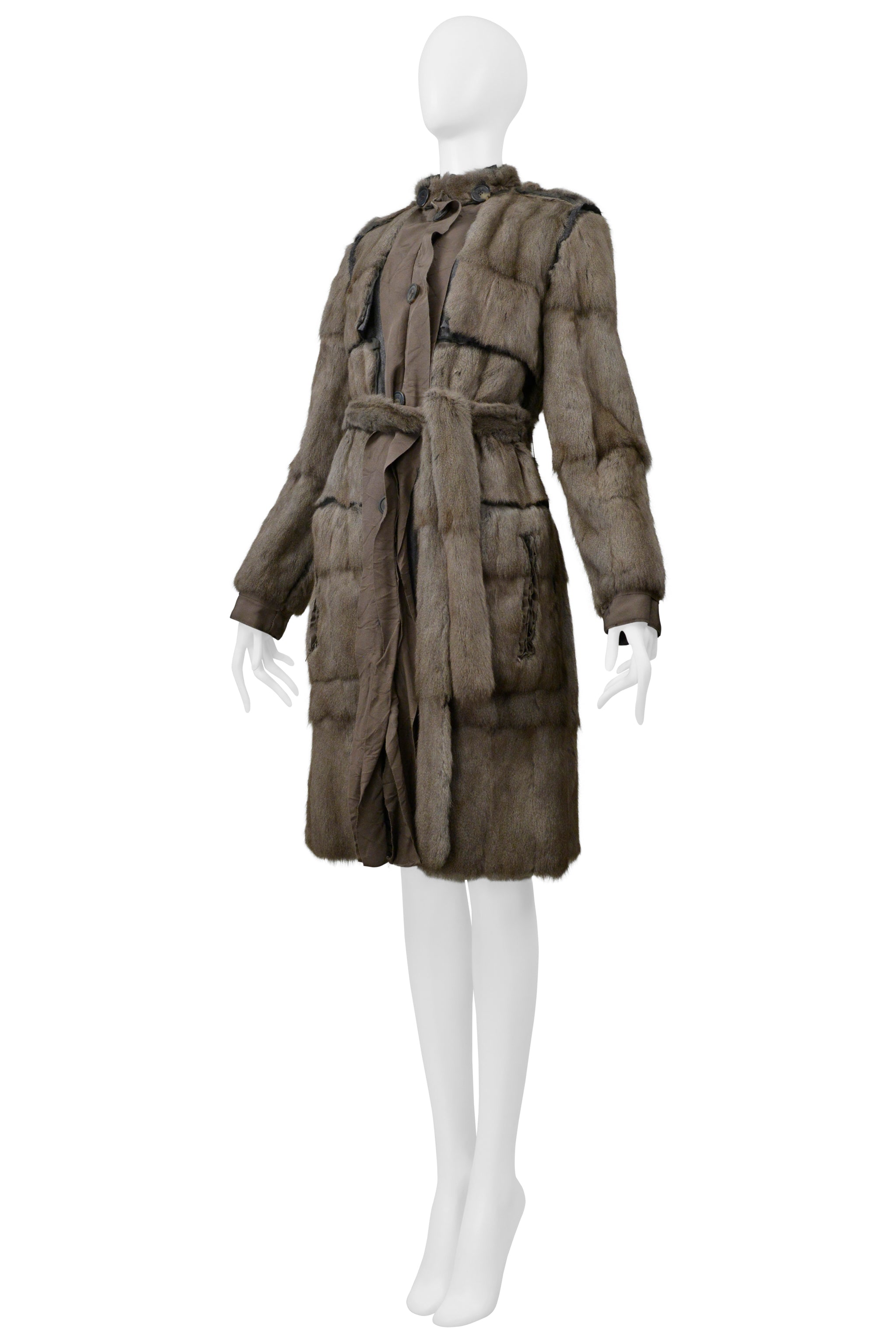 LANVIN BY ALBER ELBAZ GREY SQUIRREL FUR COAT 2011