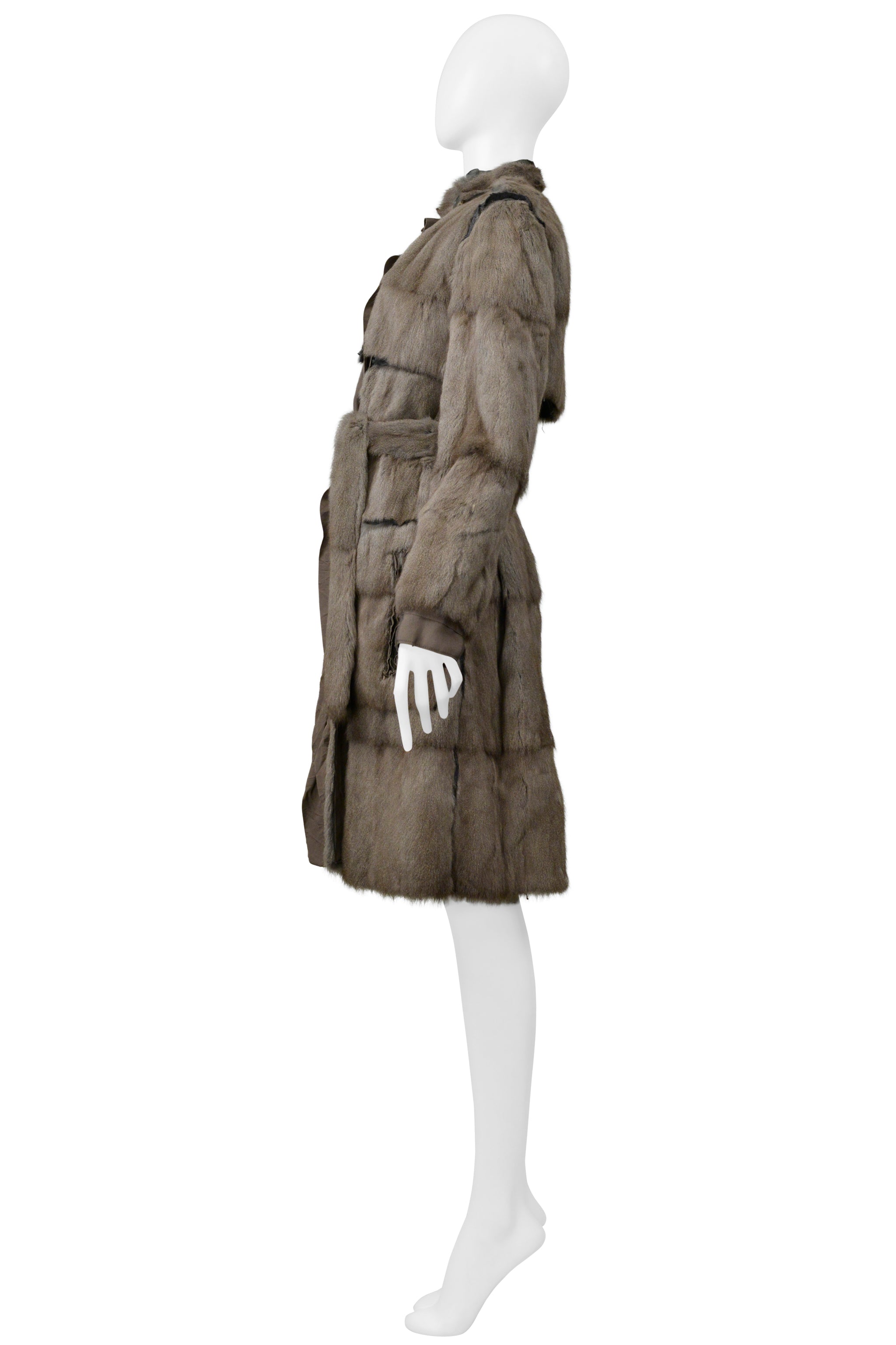 LANVIN BY ALBER ELBAZ GREY SQUIRREL FUR COAT 2011