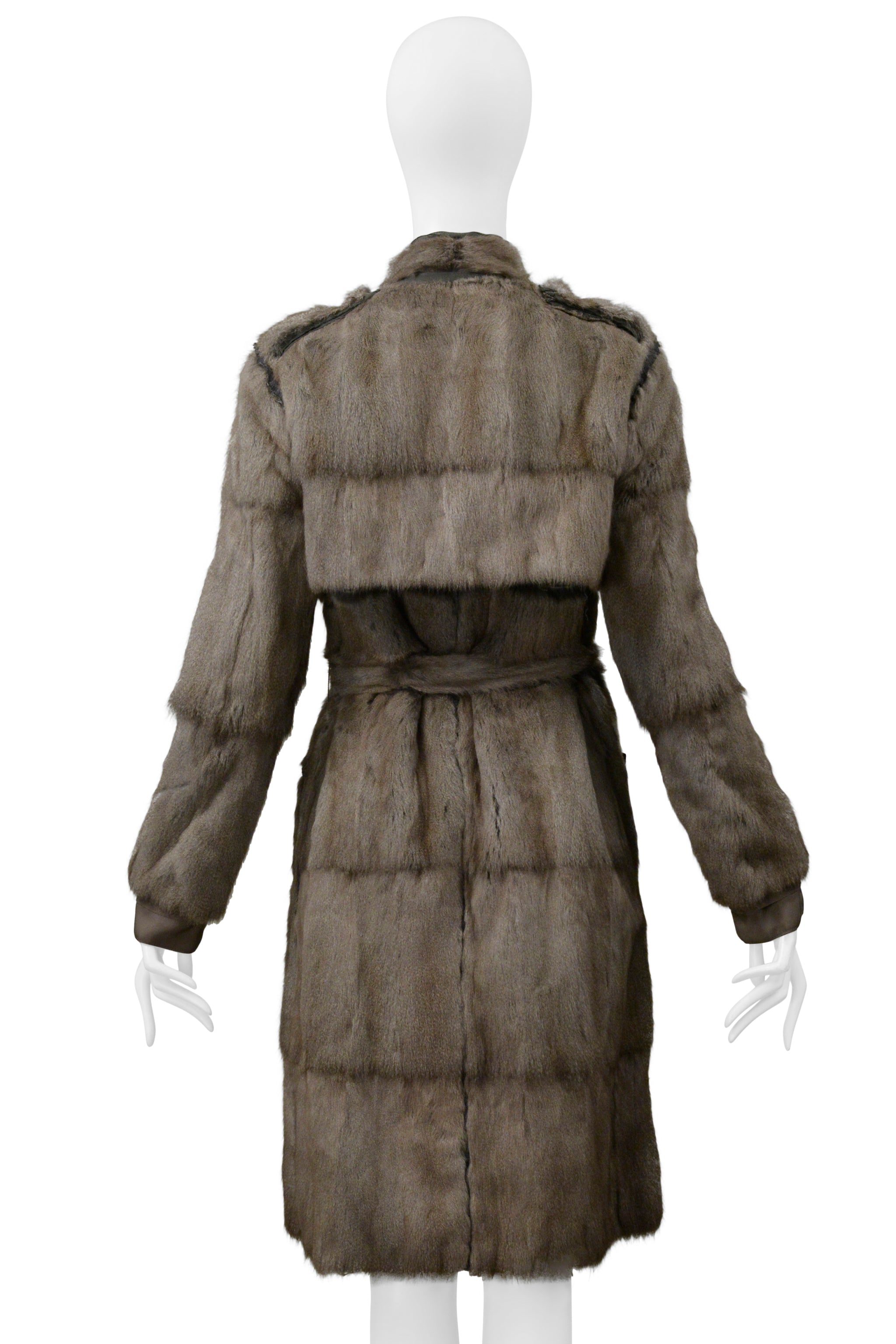 LANVIN BY ALBER ELBAZ GREY SQUIRREL FUR COAT 2011