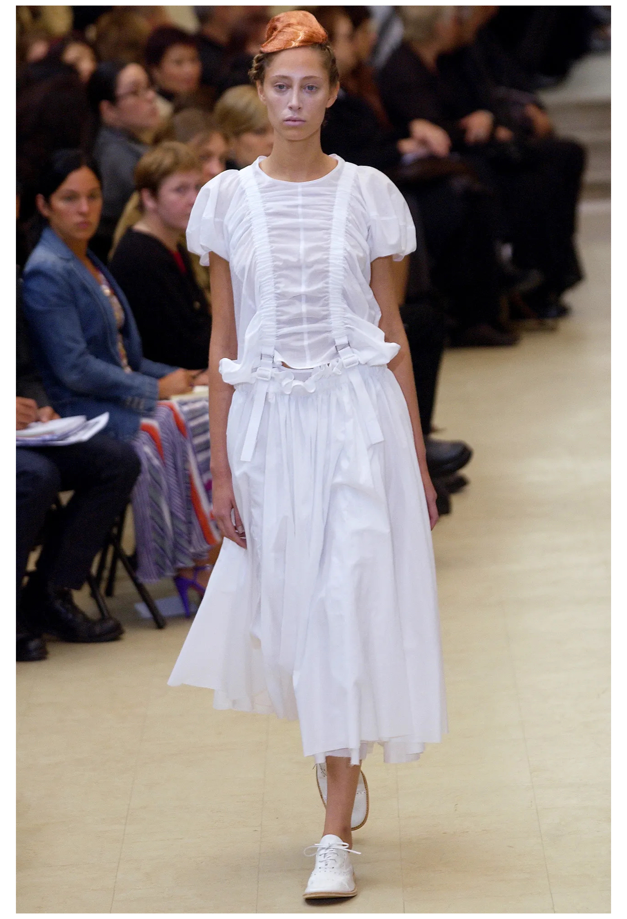 JUNYA WATANABE BLACK COTTON PARACHUTE DRESS WITH CUTOUT 2003