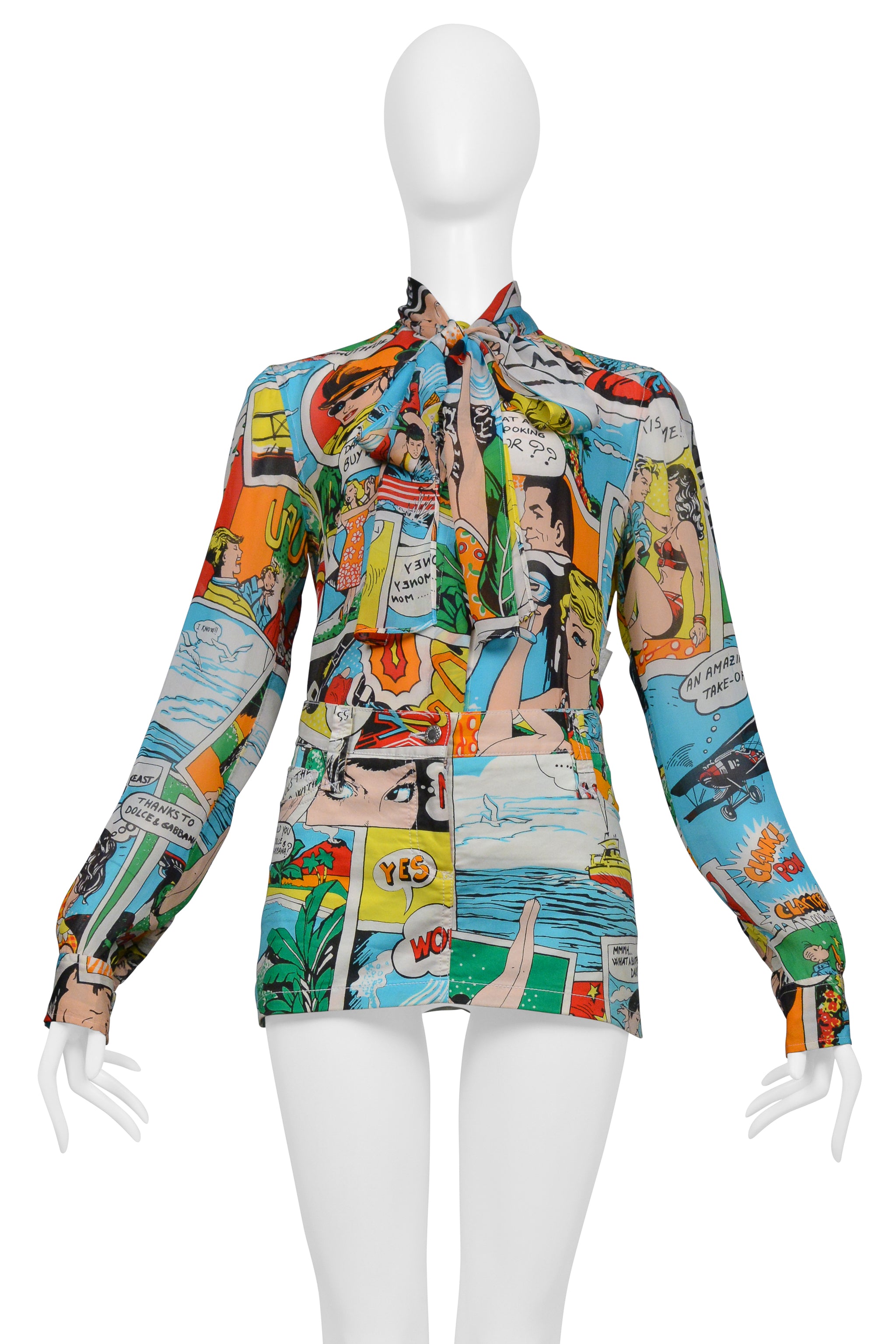 DOLCE & GABBANA MULTICOLOR COMIC BOOK PRINT TOP