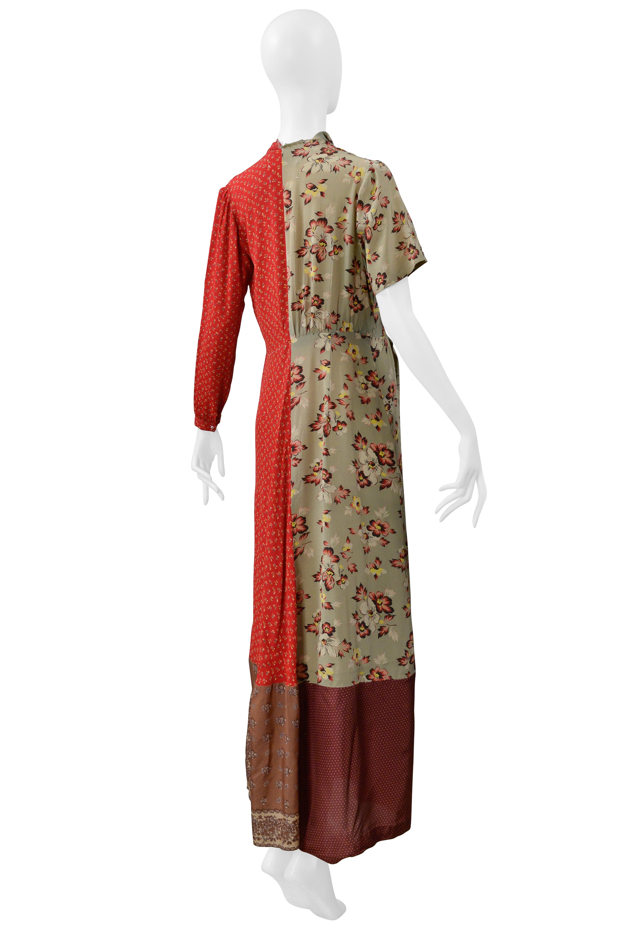 MAISON MARTIN MARGIELA ARTISANAL RECONSTRUCTED FLORAL VINTAGE DRESS 1993-94