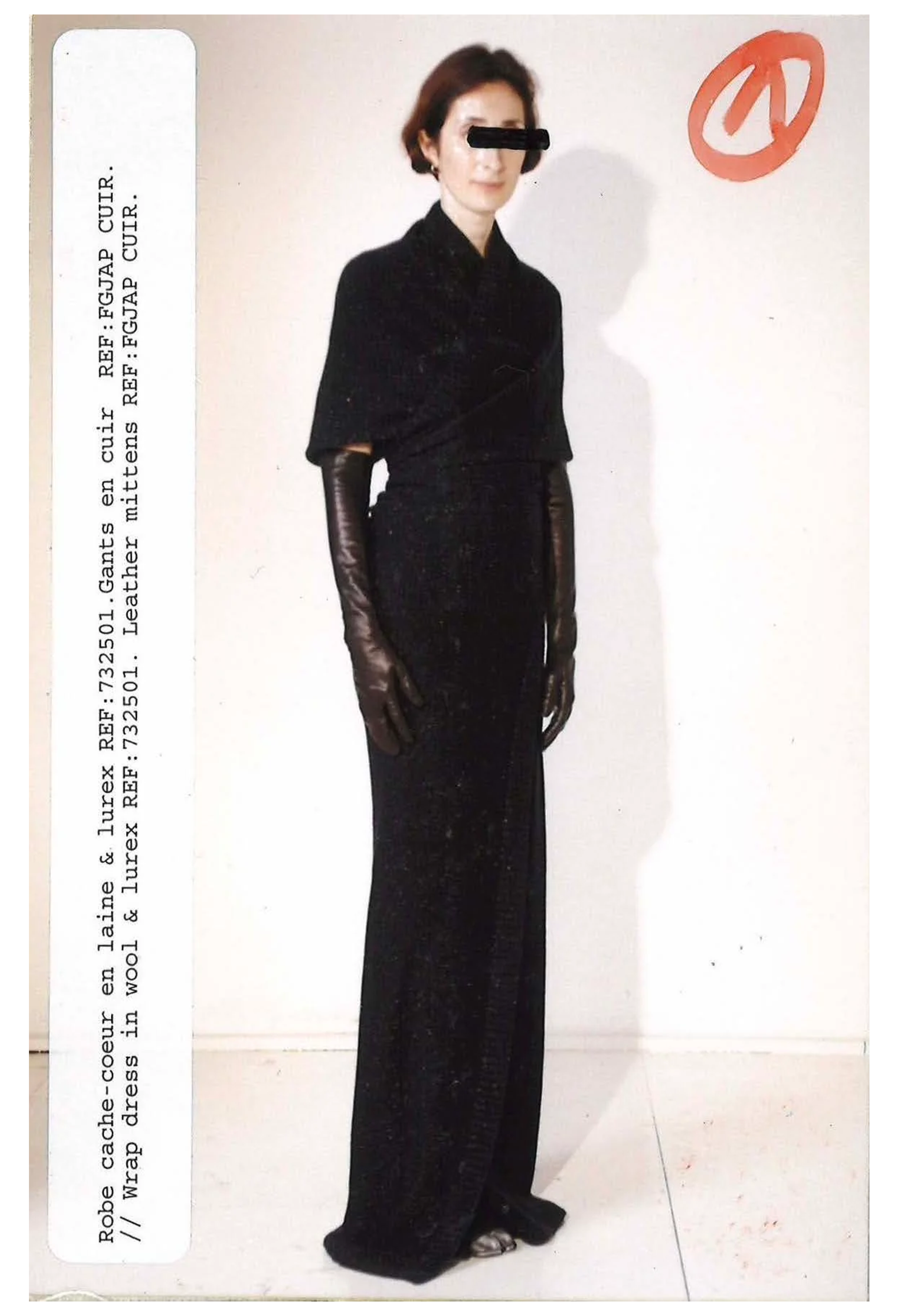 MAISON MARTIN MARGIELA BLACK KNIT WRAP DRESS WITH POCKET 1999