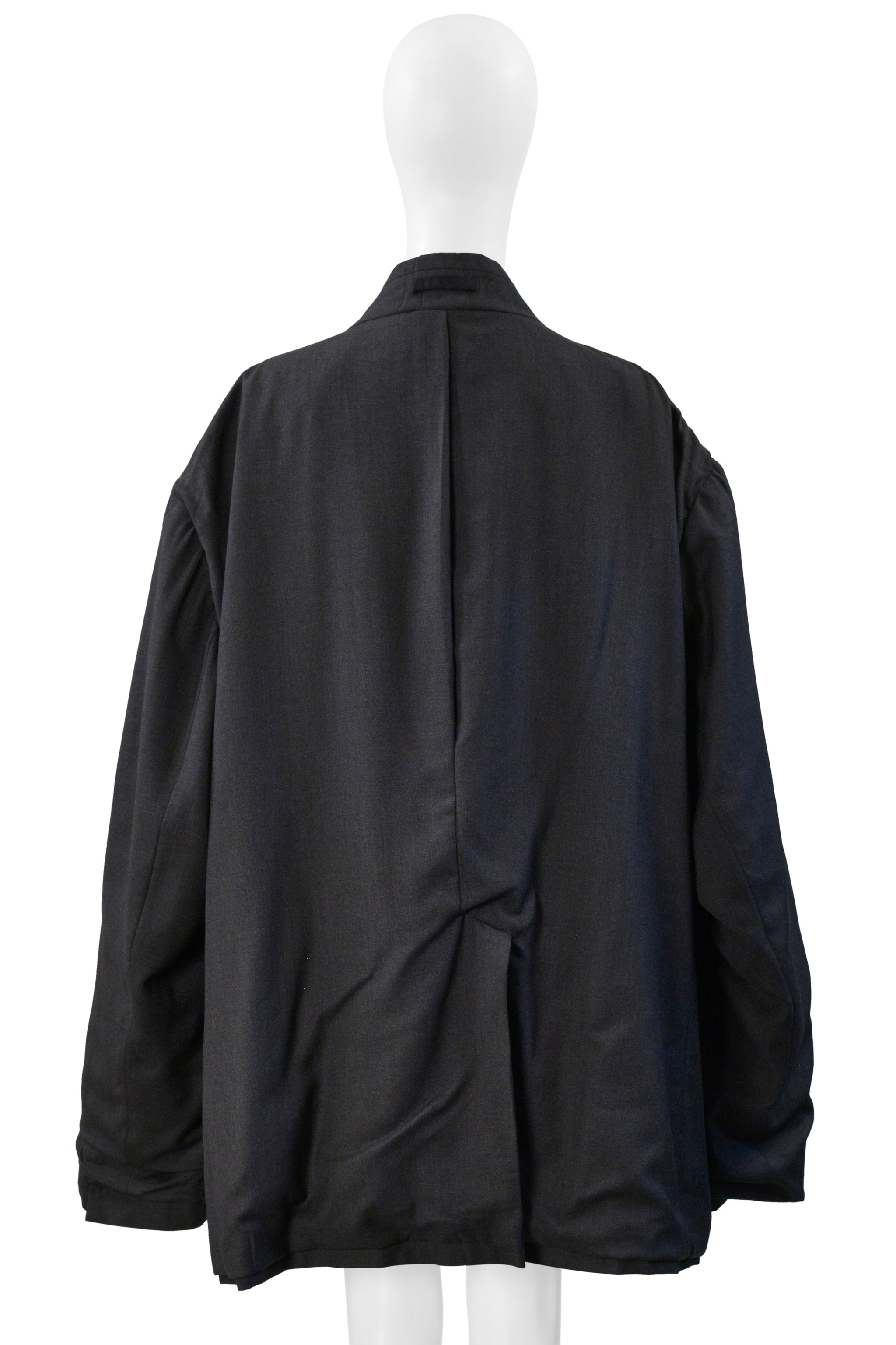 MAISON MARTIN MARGIELA OVERSIZED GREY BLUE SUITING JACKET AW 2000