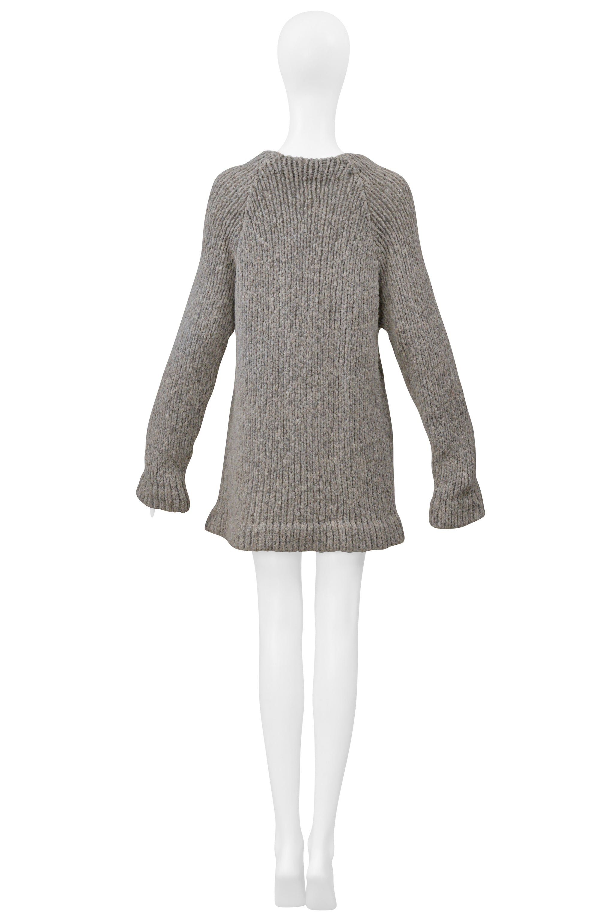 MAISON MARTIN MARGIELA MELANGE SWEATER WITH VERTICAL ZIPPERS AT WAIST 1997