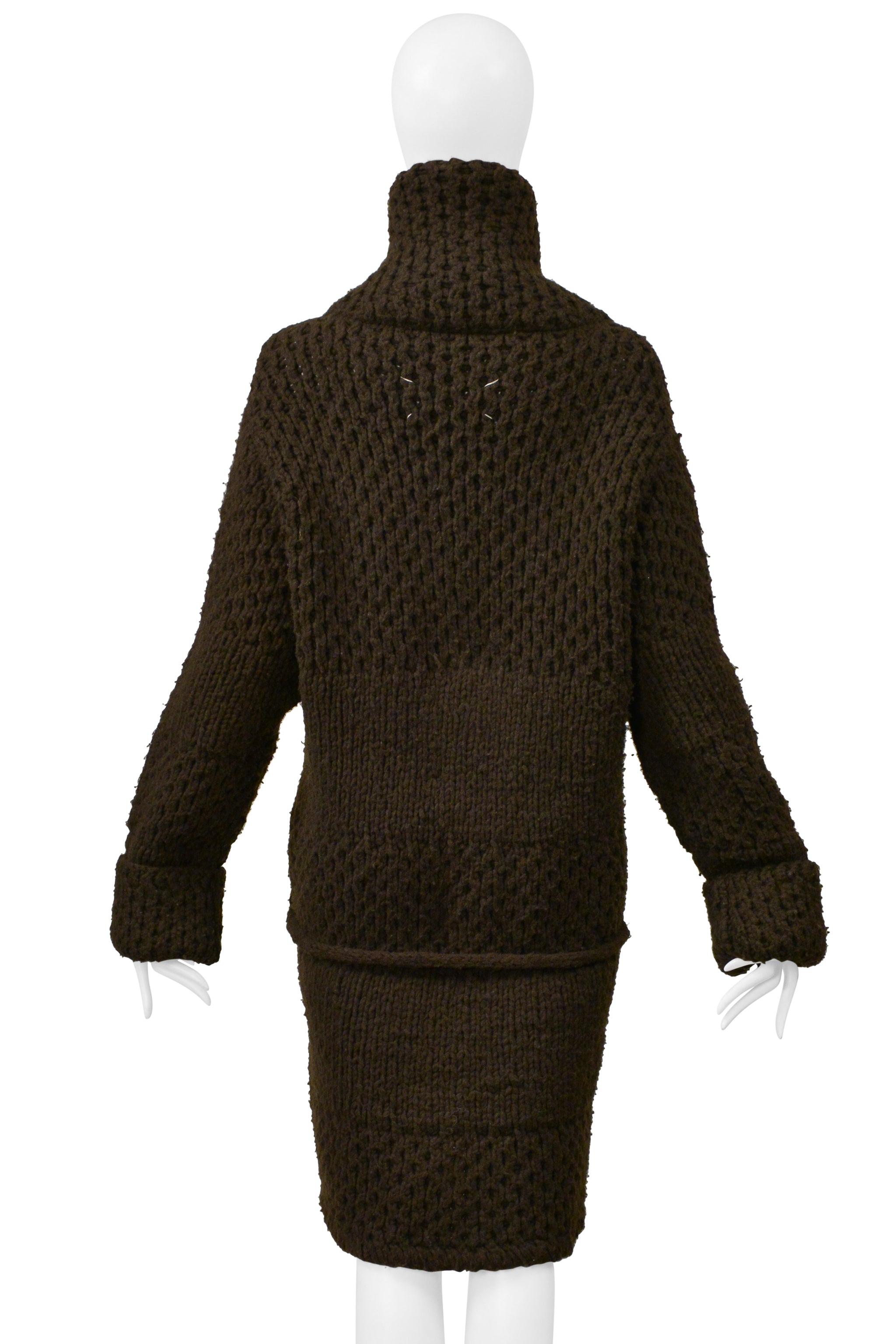MAISON MARTIN MARGIELA COLLECTION 10 MENS UNISEX BROWN CARDIGAN SWEATER 2001-02