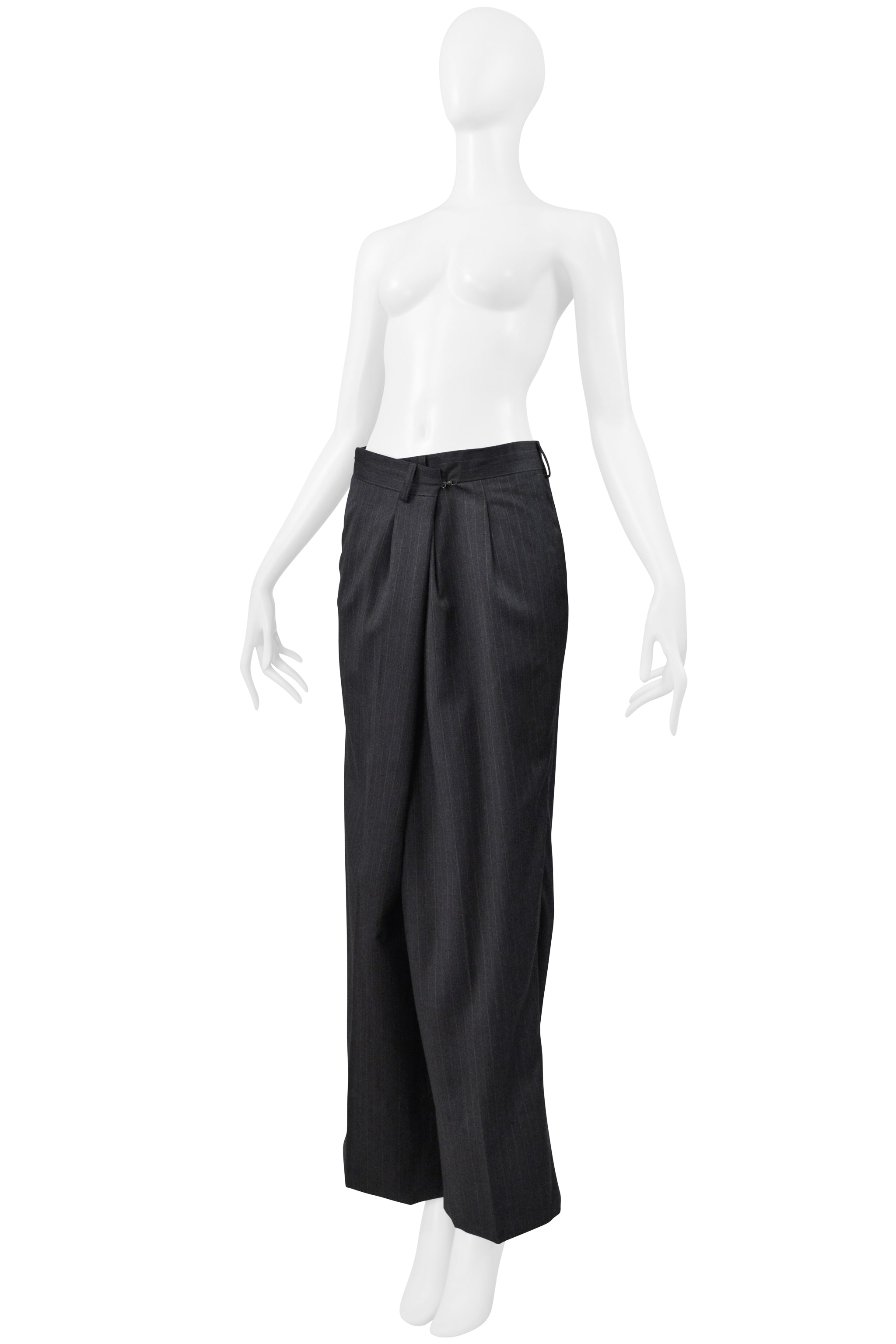 MAISON MARTIN MARGIELA GREY FOLD OVER TROUSER PANTS 2000