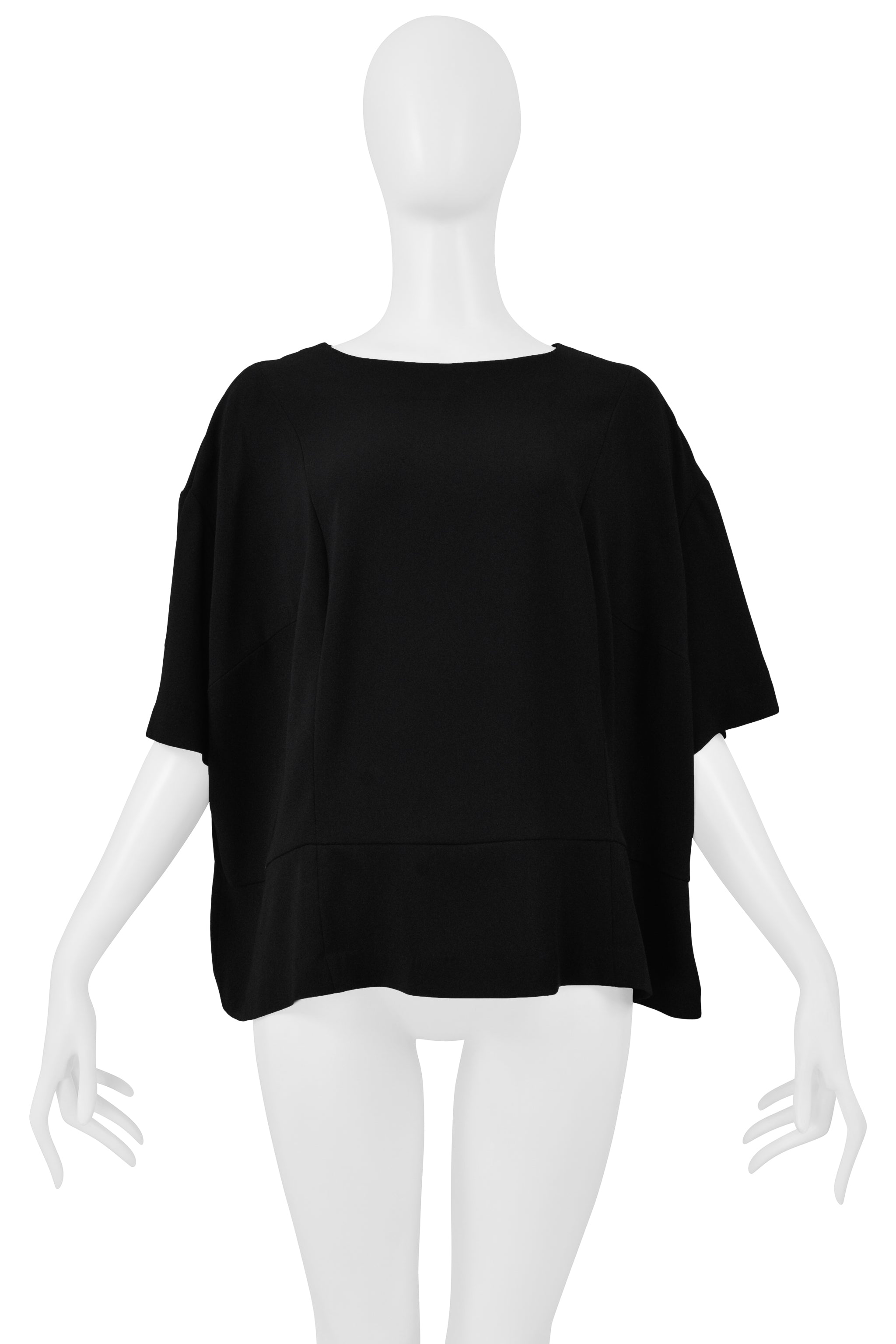 MAISON MARTIN MARGIELA BLACK SHORT SLEEVED TOP 2002