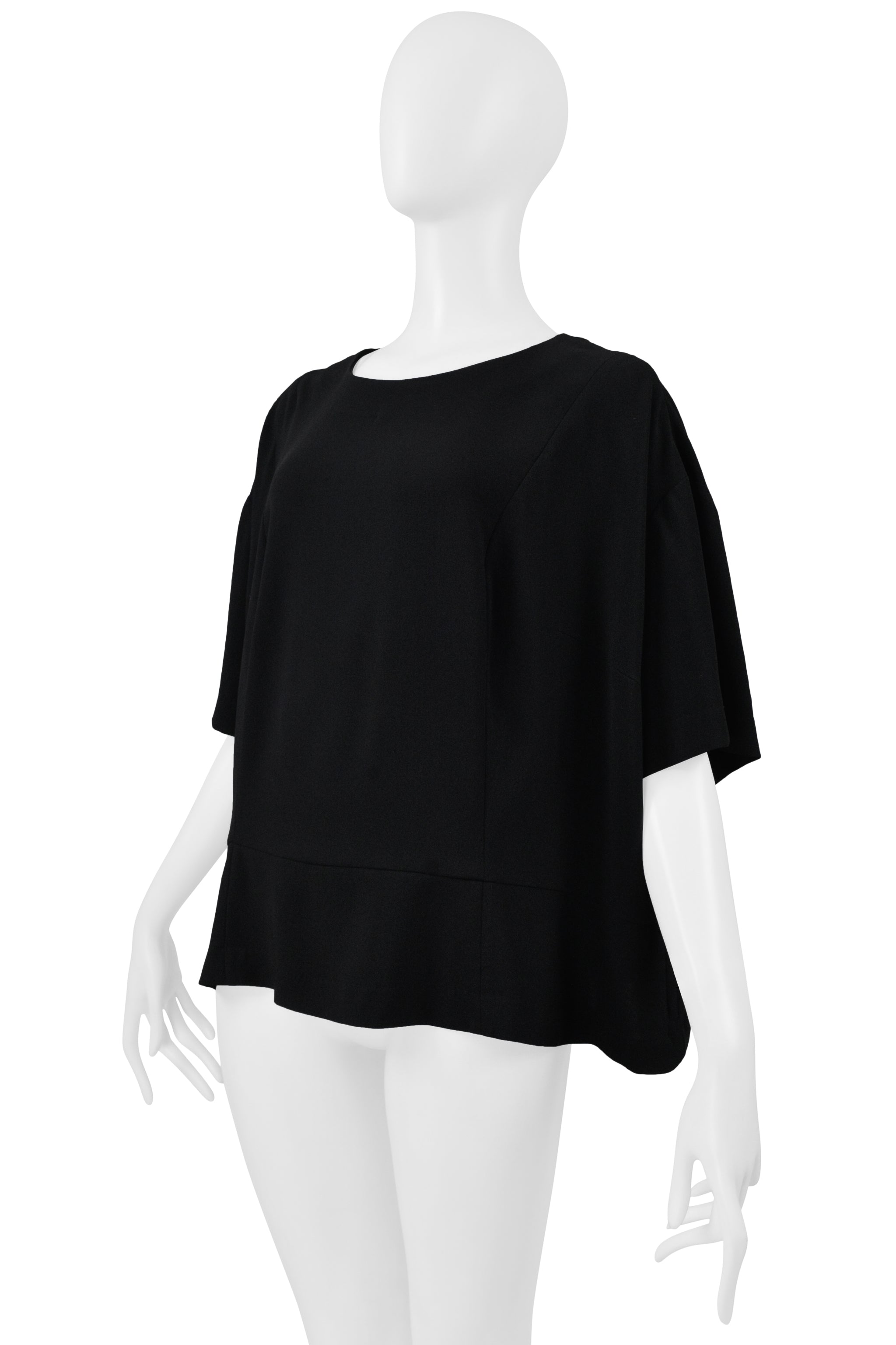 MAISON MARTIN MARGIELA BLACK SHORT SLEEVED TOP 2002