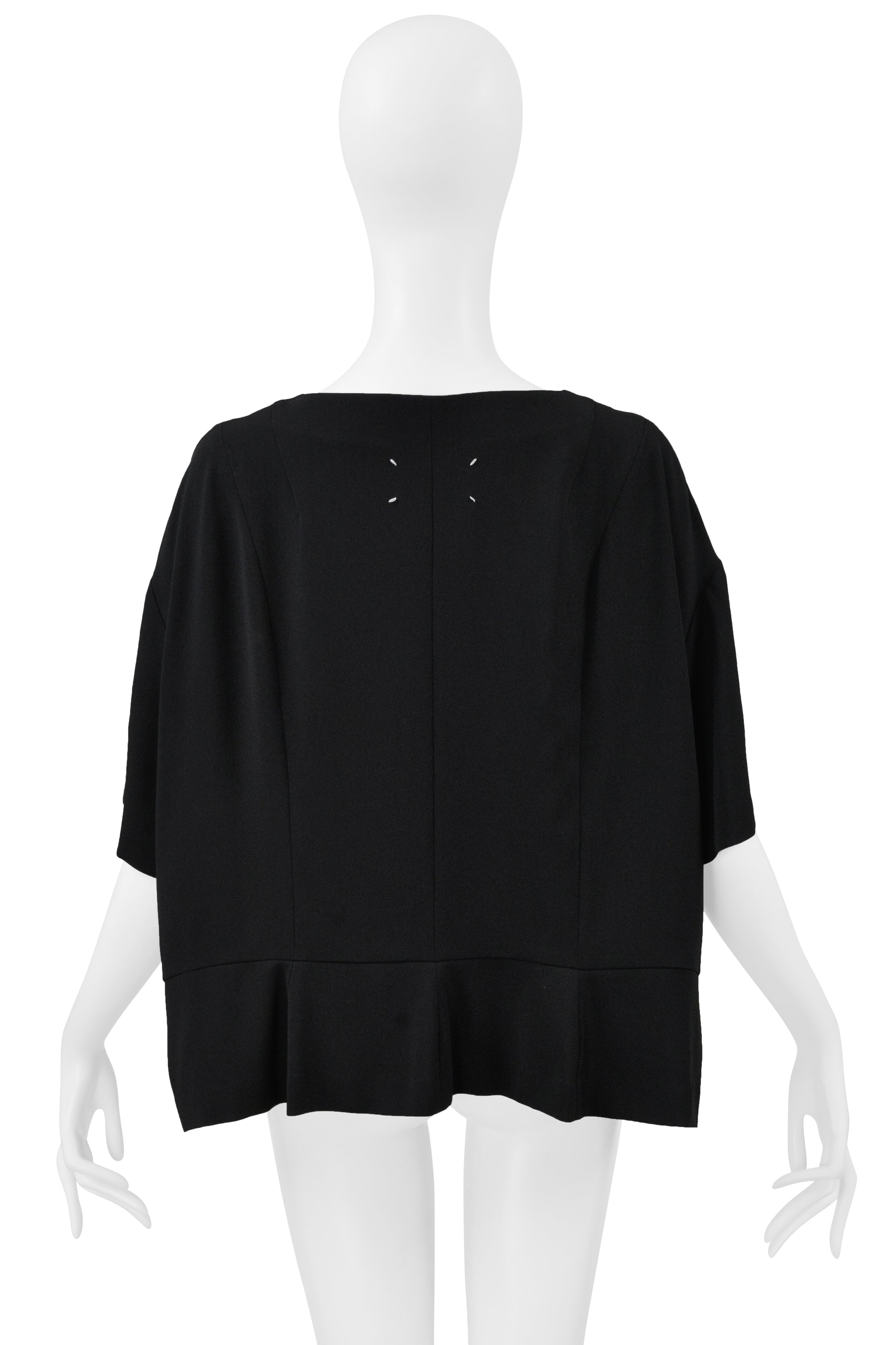 MAISON MARTIN MARGIELA BLACK SHORT SLEEVED TOP 2002