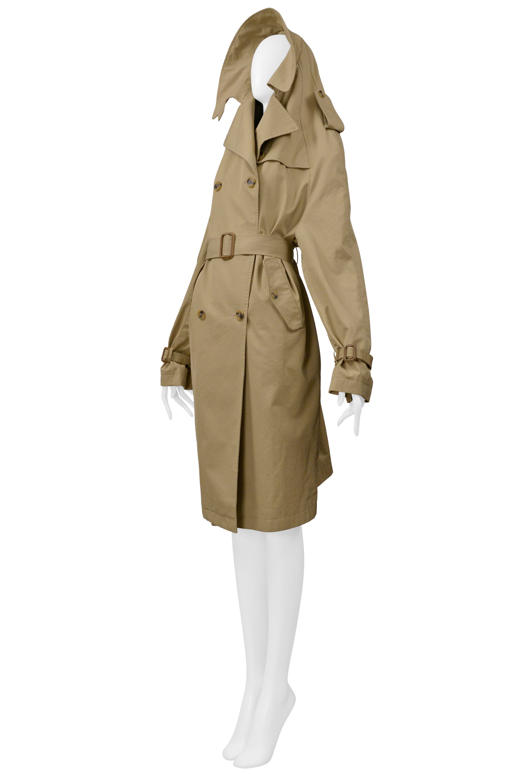 MAISON MARTIN MARGIELA ICONIC KHAKI OVERHEAD TRENCH COAT 2005