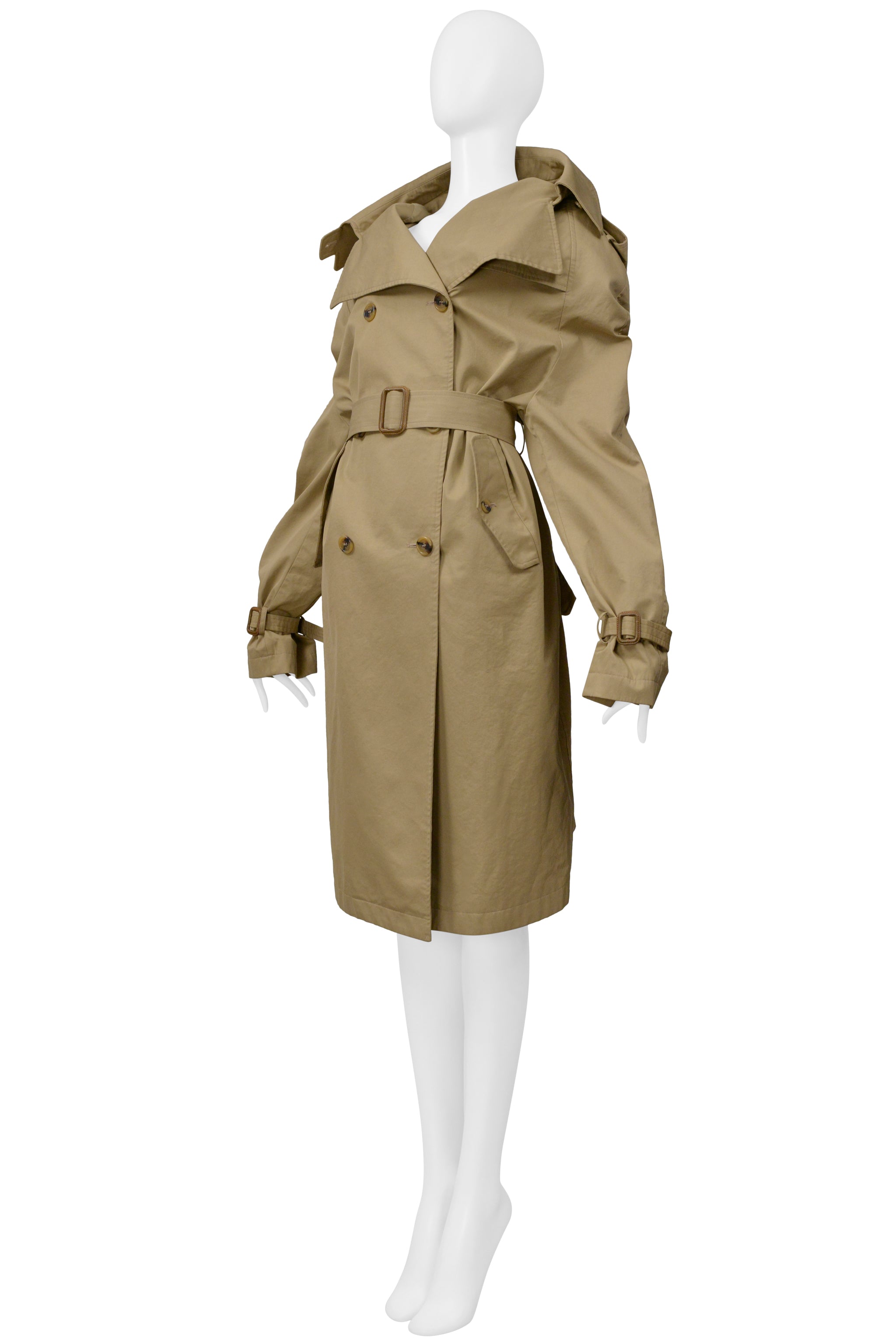 MAISON MARTIN MARGIELA ICONIC KHAKI OVERHEAD TRENCH COAT 2005
