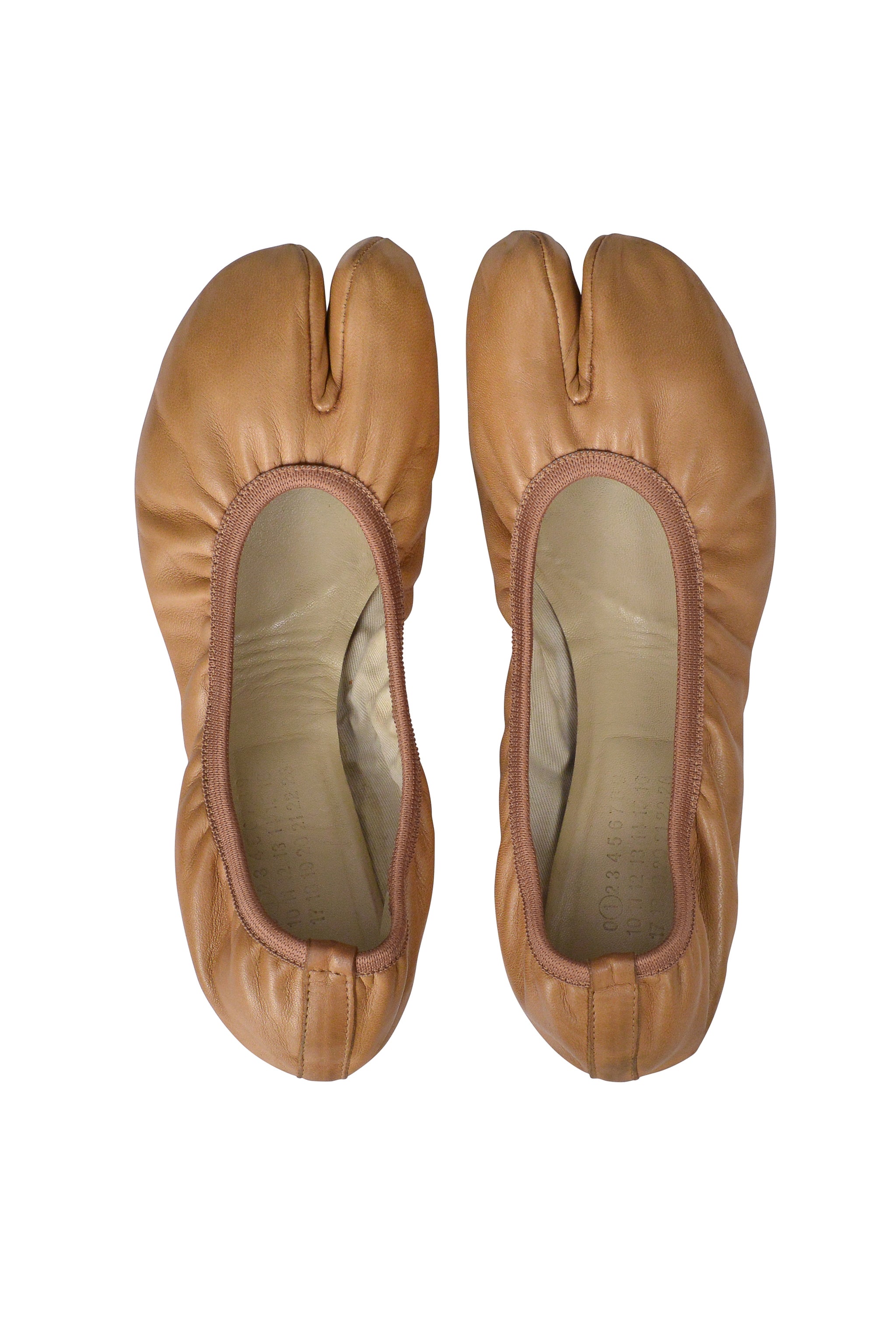 MAISON MARTIN MARGIELA BROWN TABI BALLET FLATS 2005