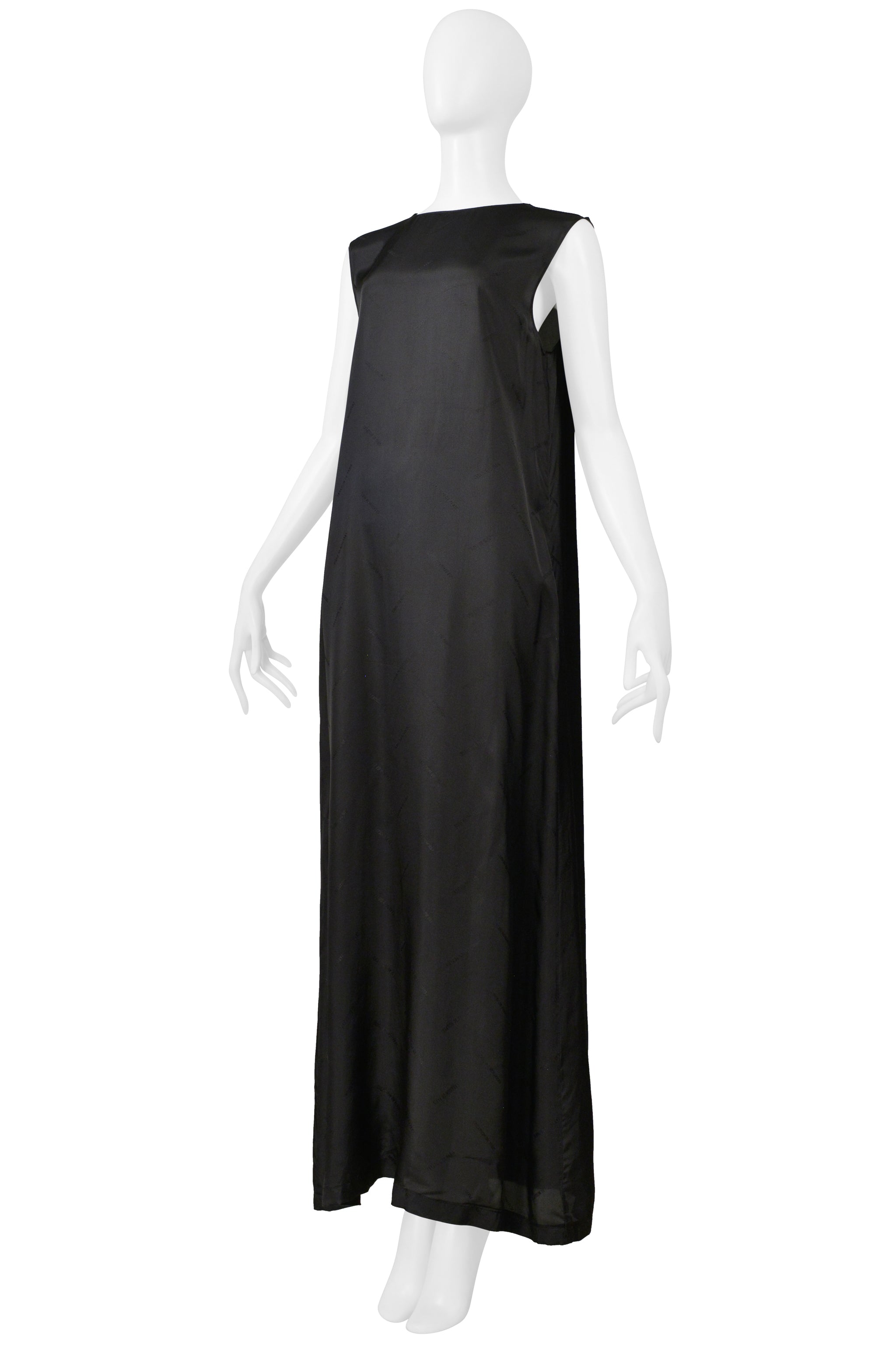 MAISON MARTIN MARGIELA BLACK SLEEVELESS DRESS IN BEMBERG LINING CIR. 2000