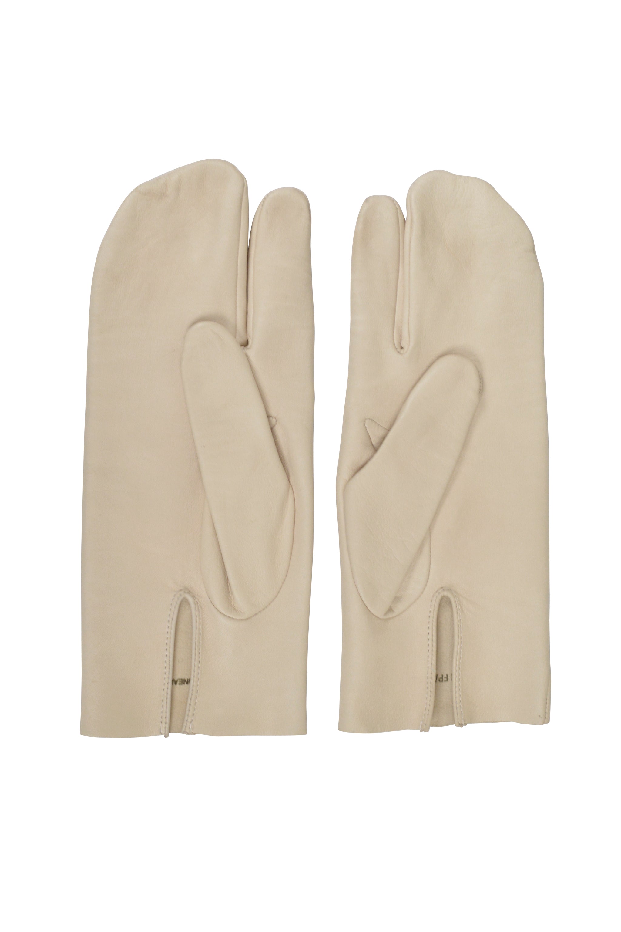 MAISON MARTIN MARGIELA BONE LEATHER TABI GLOVES