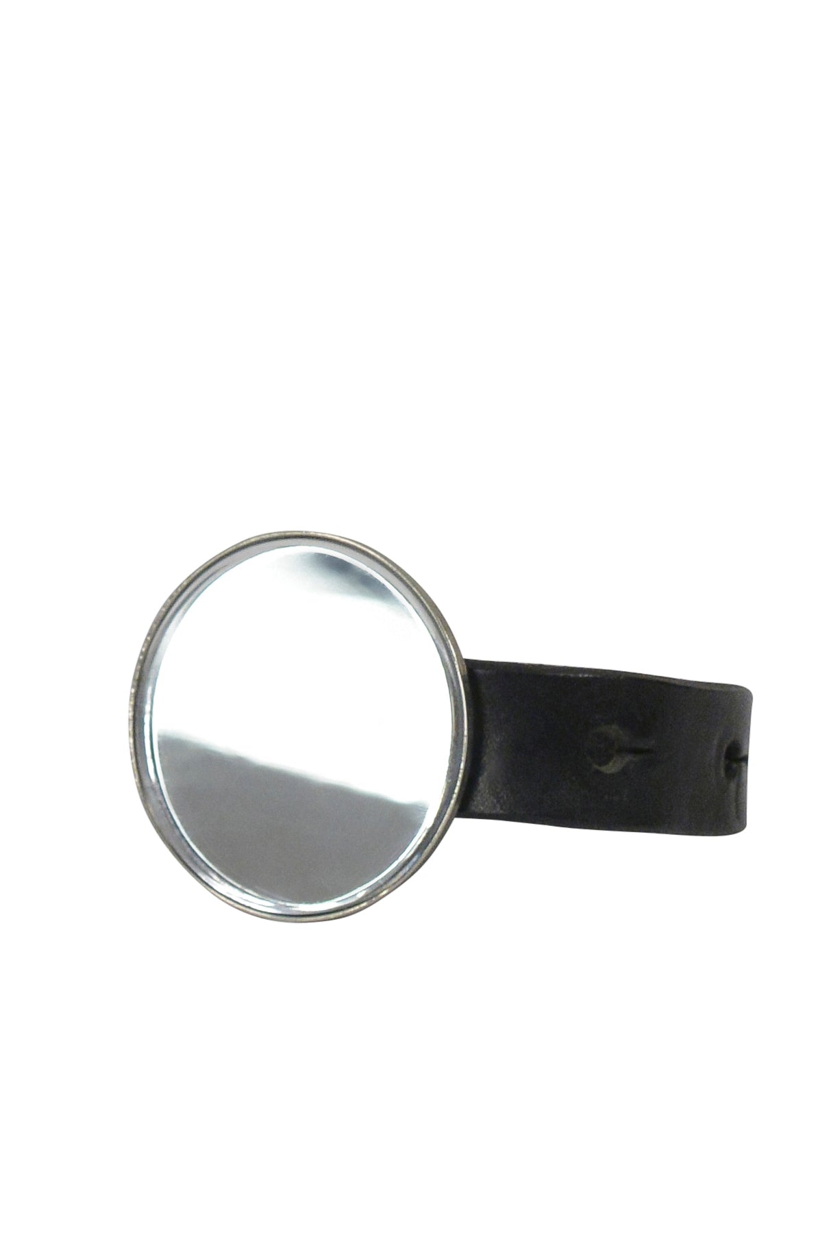 MAISON MARTIN MARGIELA LEATHER BRACELET WITH ROUND MIRROR