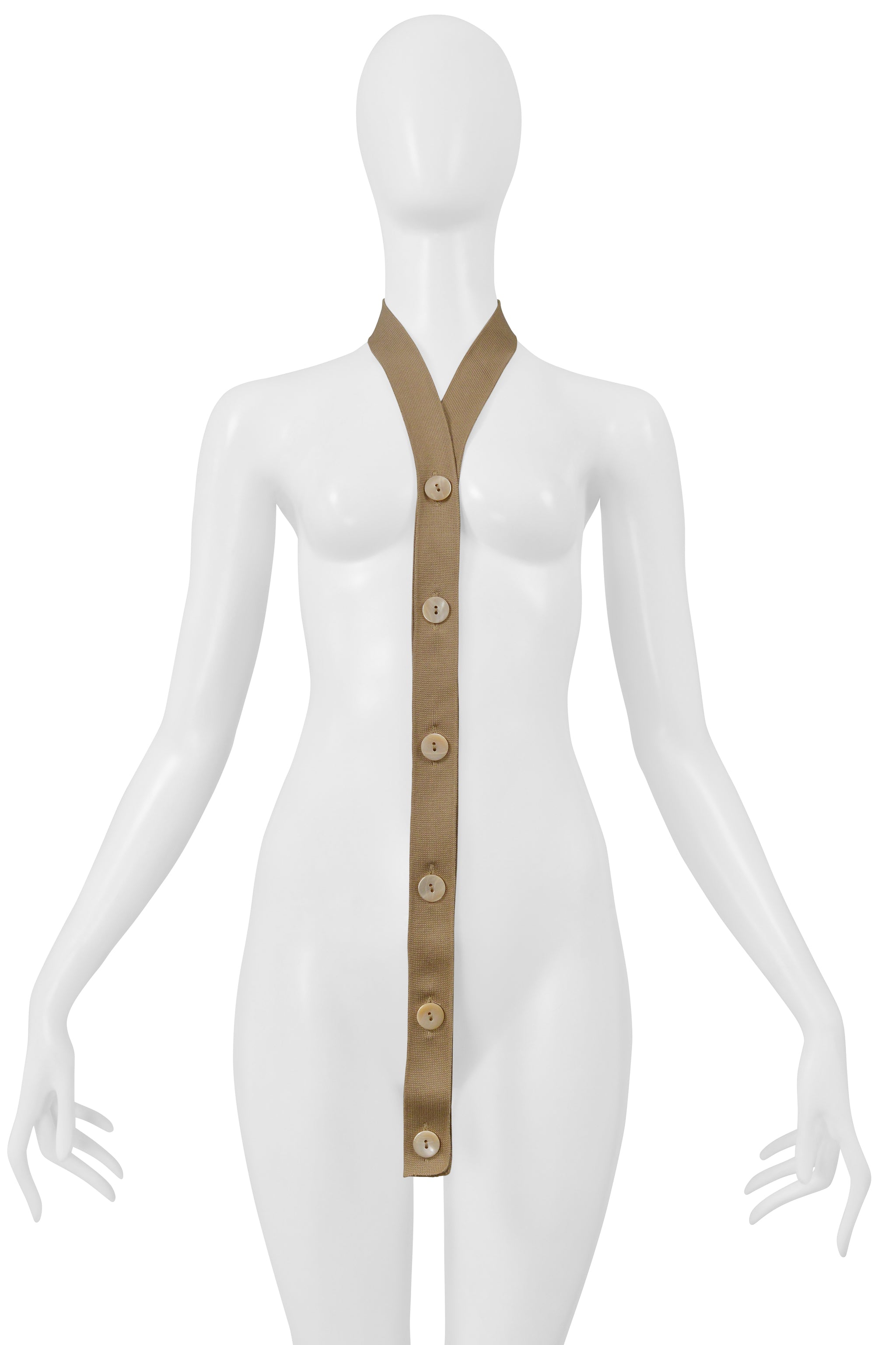 MAISON MARTIN MARGIELA SWEATER BUTTON PLACKET NECKLACE