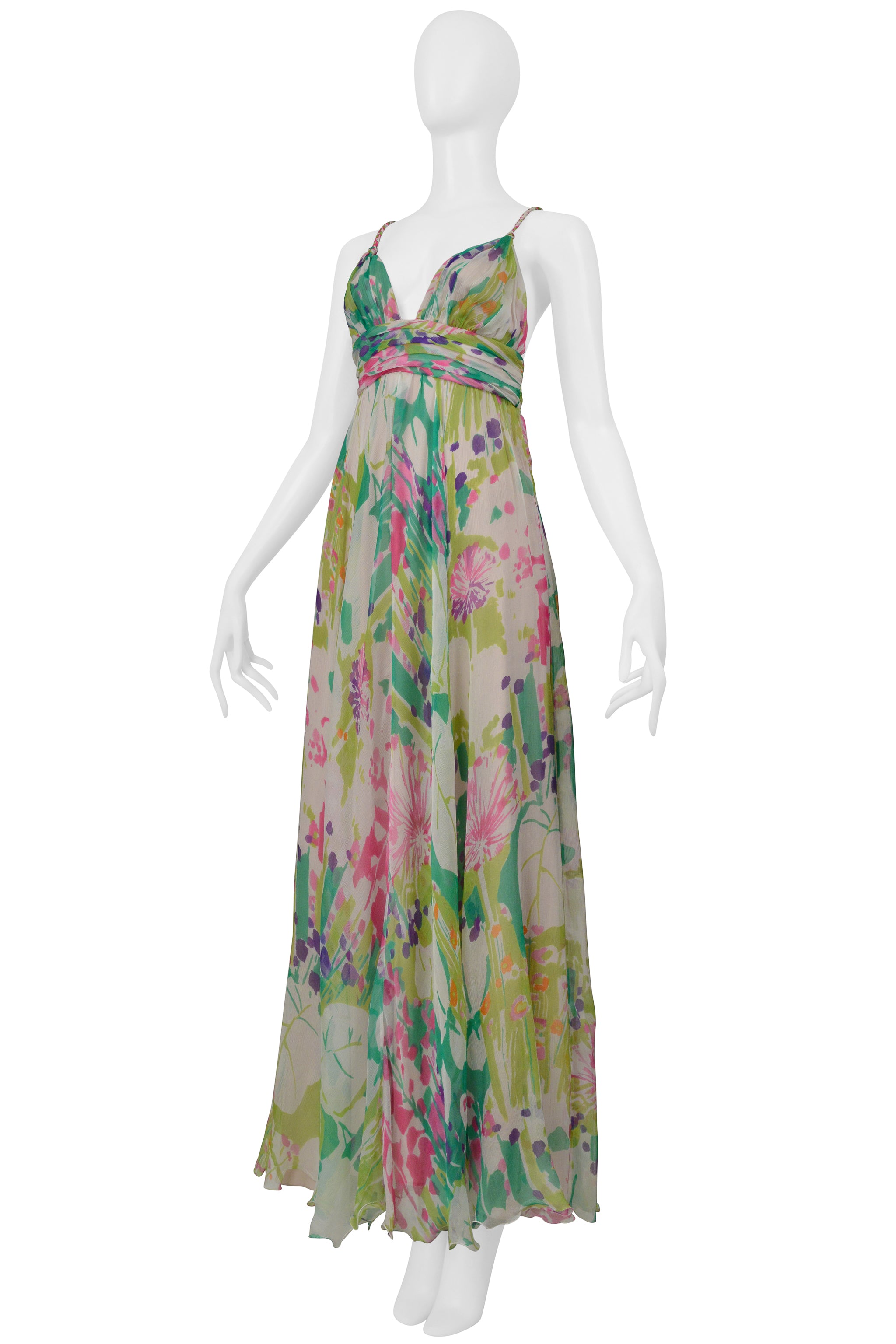 MAX MARA CHIFFON FLORAL DRESS