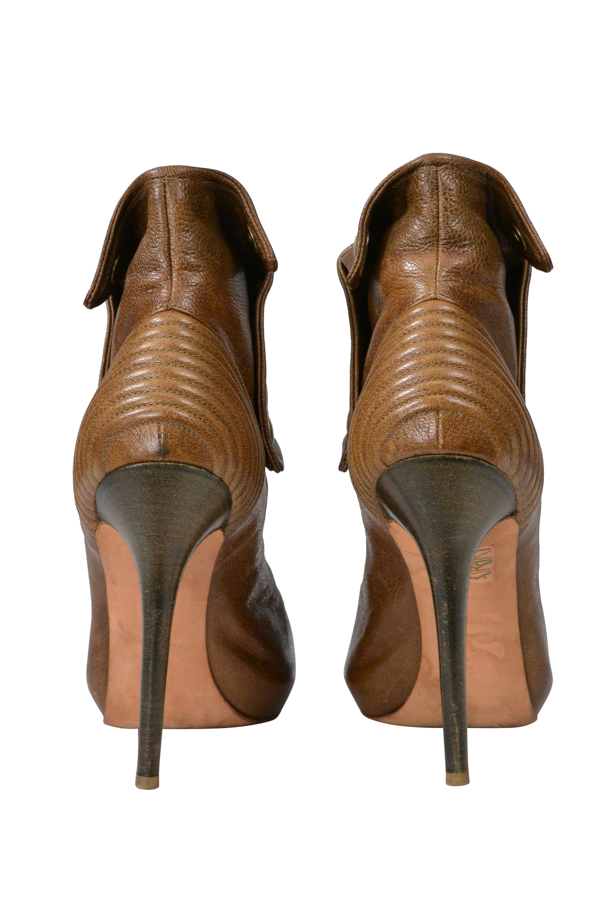ALEXANDER MCQUEEN BROWN MOTO HEELS