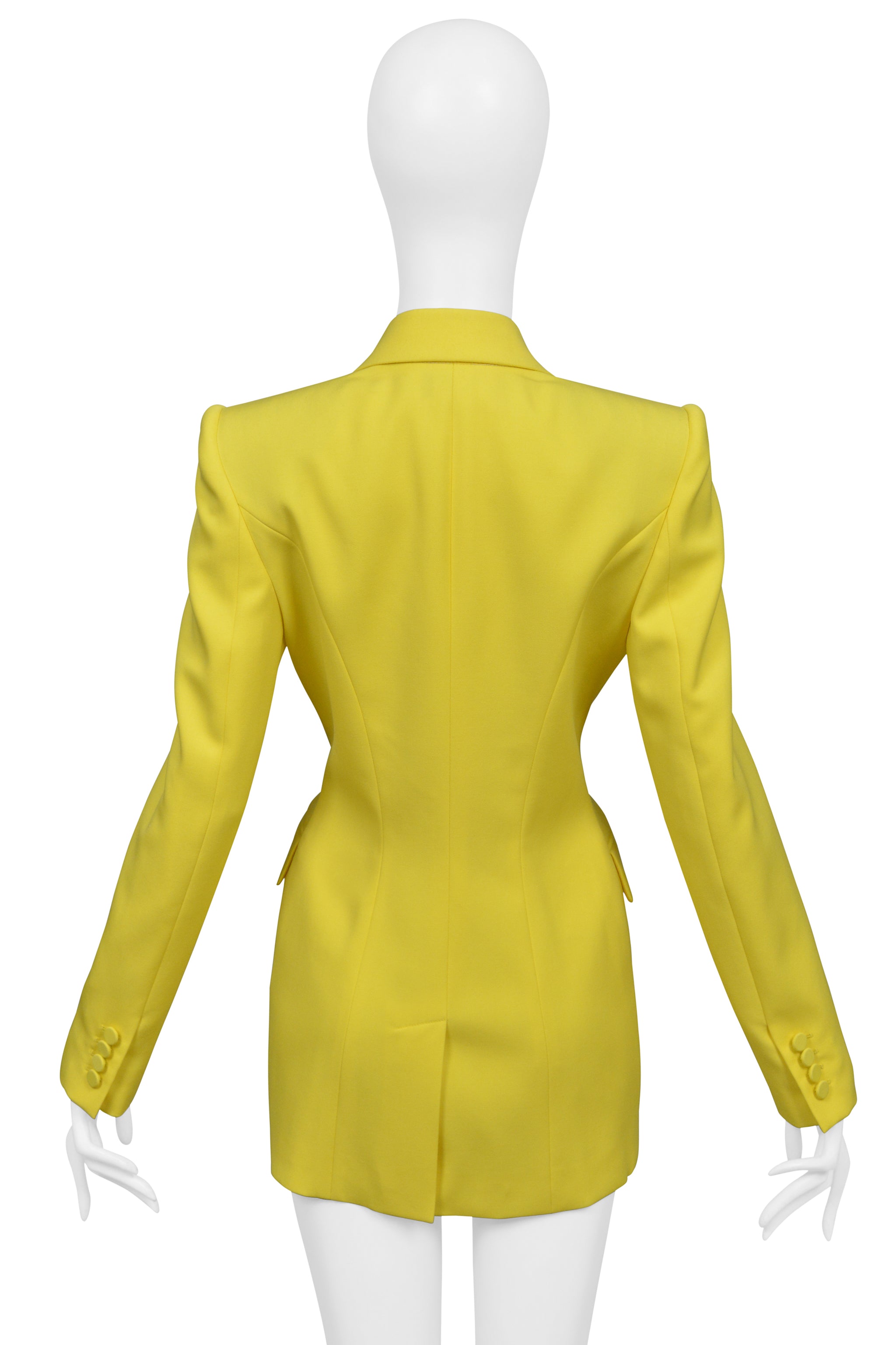 ALEXANDER MCQUEEN YELLOW DOUBLE BREASTED JACKET