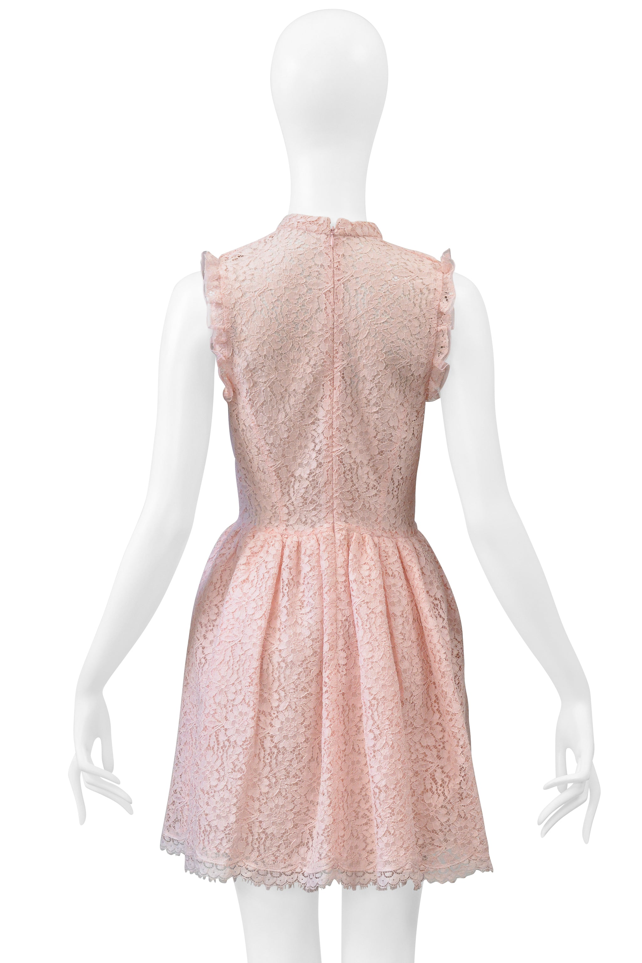 MIU MIU PINK LACE MINI DRESS