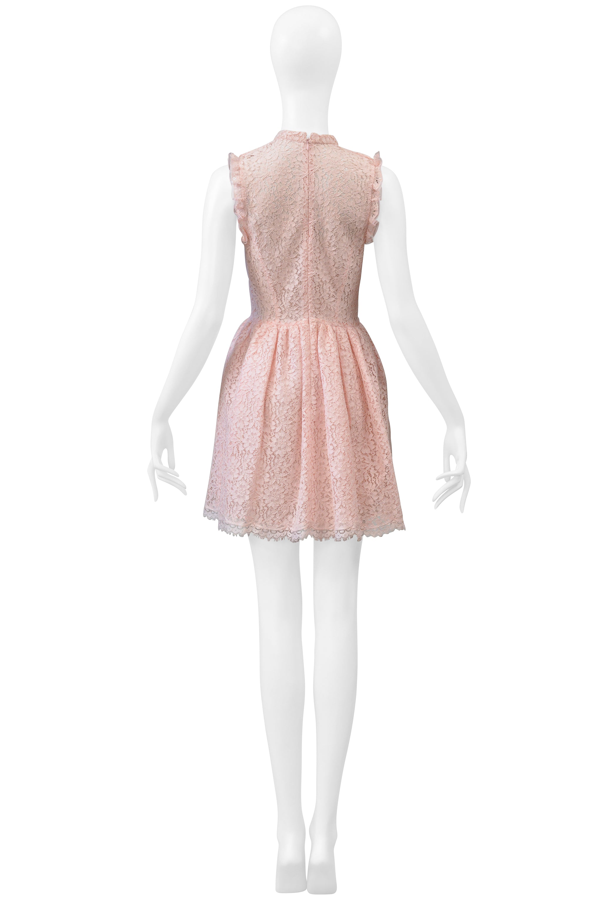 MIU MIU PINK LACE MINI DRESS