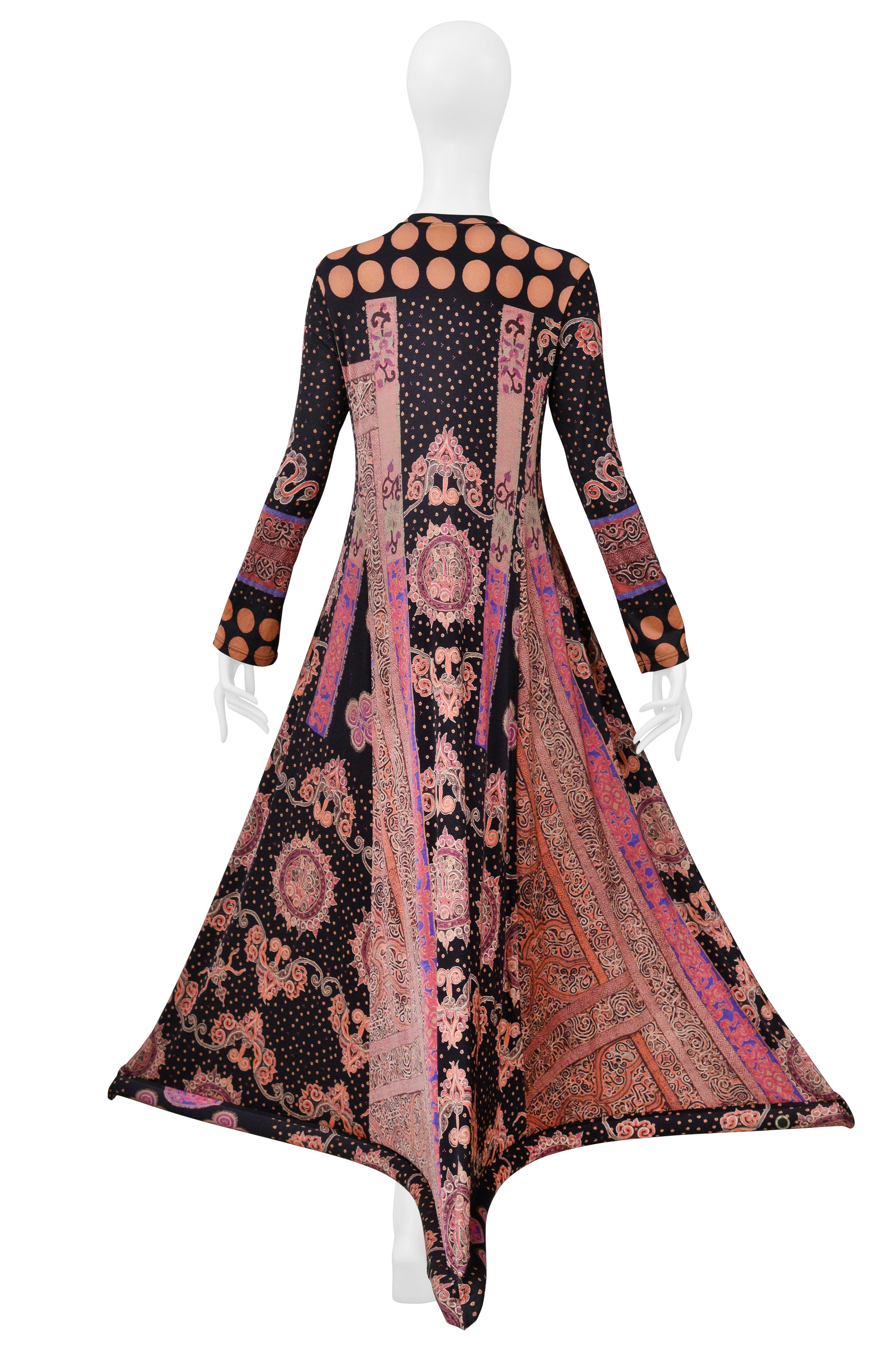 ISSEY MIYAKE PAISLEY PRINT DRESS WITH INFLATABLE HEM 2001