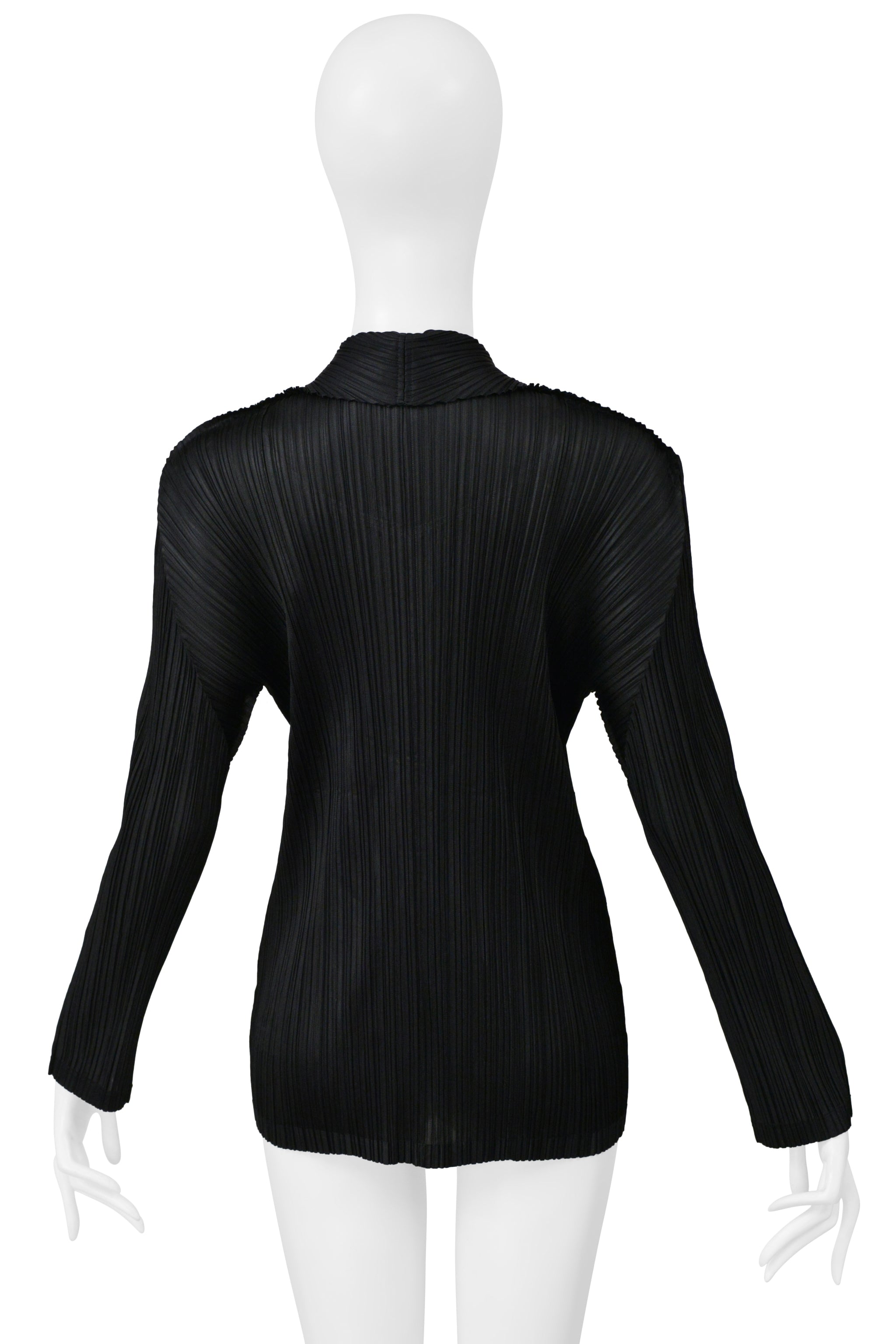 ISSEY MIYAKE PLEATS PLEASE BLACK PLEATED TWO-IN-ONE CAMISOLE AND JACKET