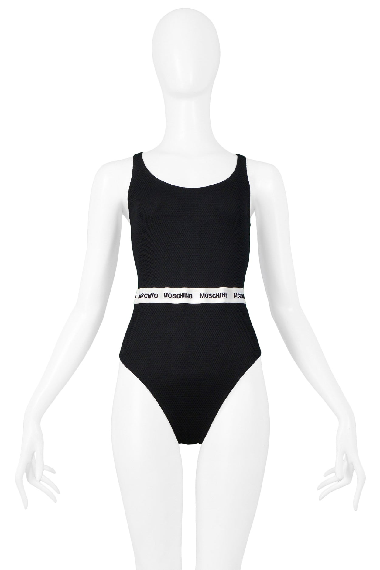 MOSCHINO BLACK UNDERWEAR INSPIRED SWIMSUIT